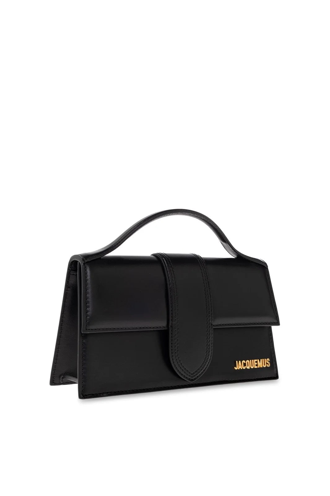 JACQUEMUS THE LARGE BLACK BAMBINO STRAPPED HANDBAG