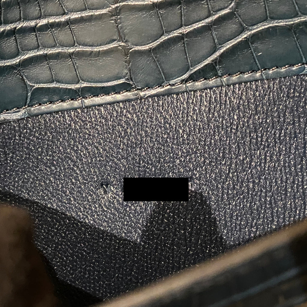 HERMES CONSTANCE LONG WALLET ALLIGATOR VERT ROUSSEAU GHW