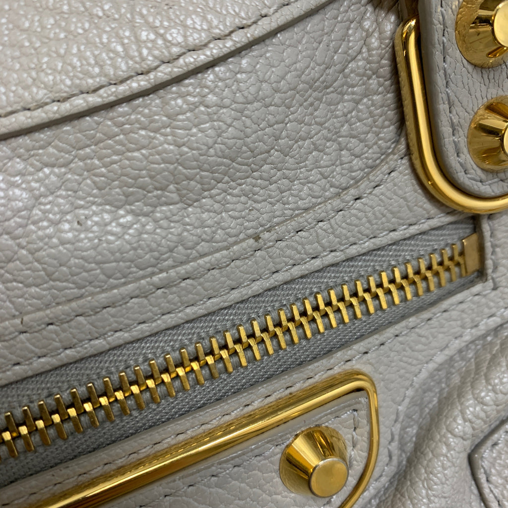 BALENCIAGA MINI GIANT CITY CROSSBODY BAG LIGHT GREY GHW
