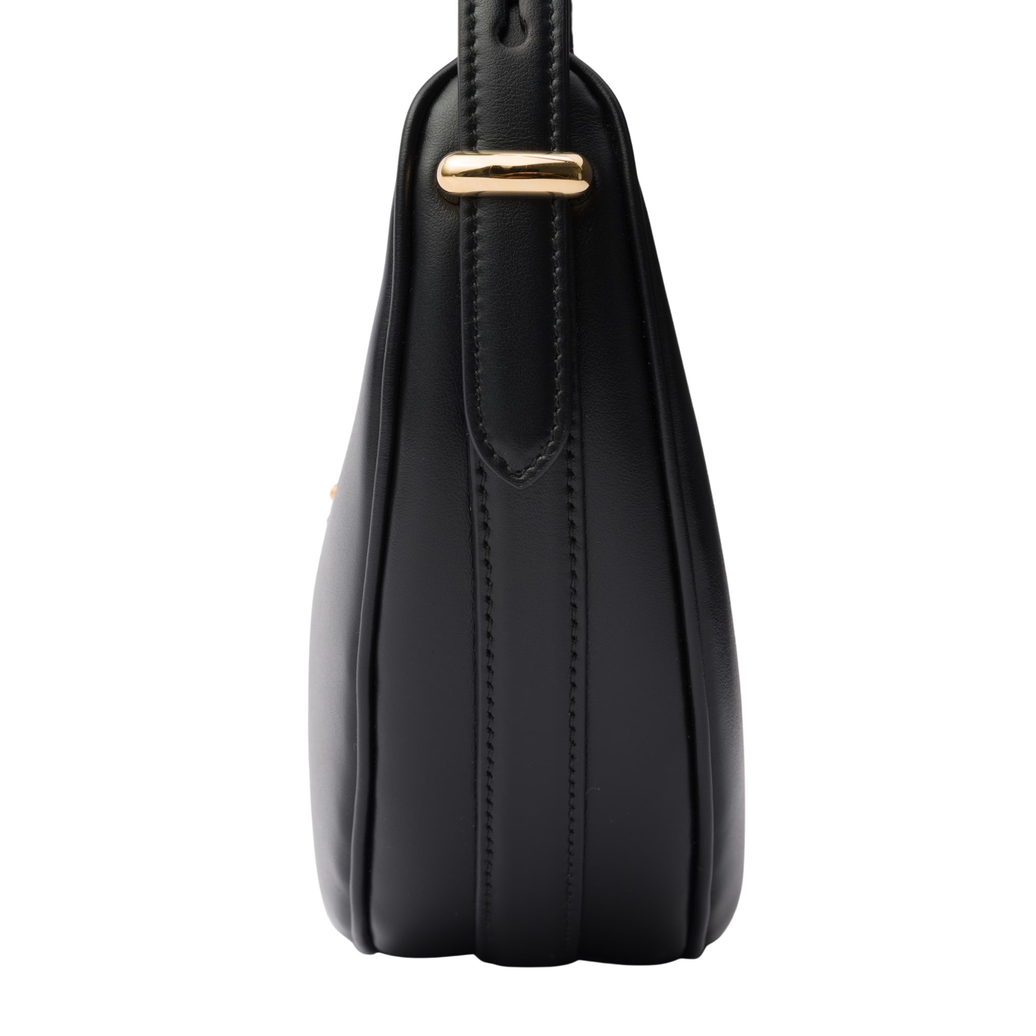 PRADA ARQUÉ SMALL SHOULDER BAG CALFSKIN BLACK GHW
