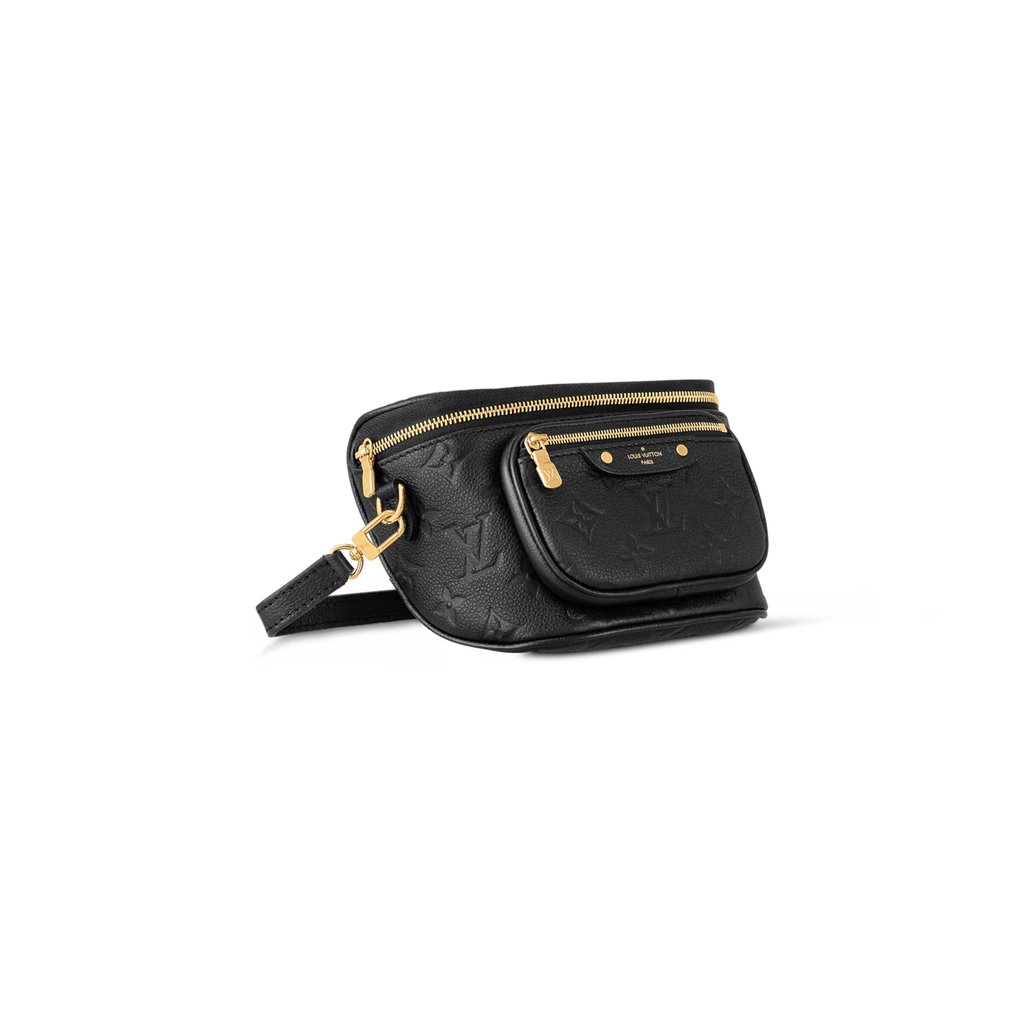 LOUIS VUITTON MINI BUMBAG MONOGRAM CANVAS EMPRIENTE BLACK GHW
