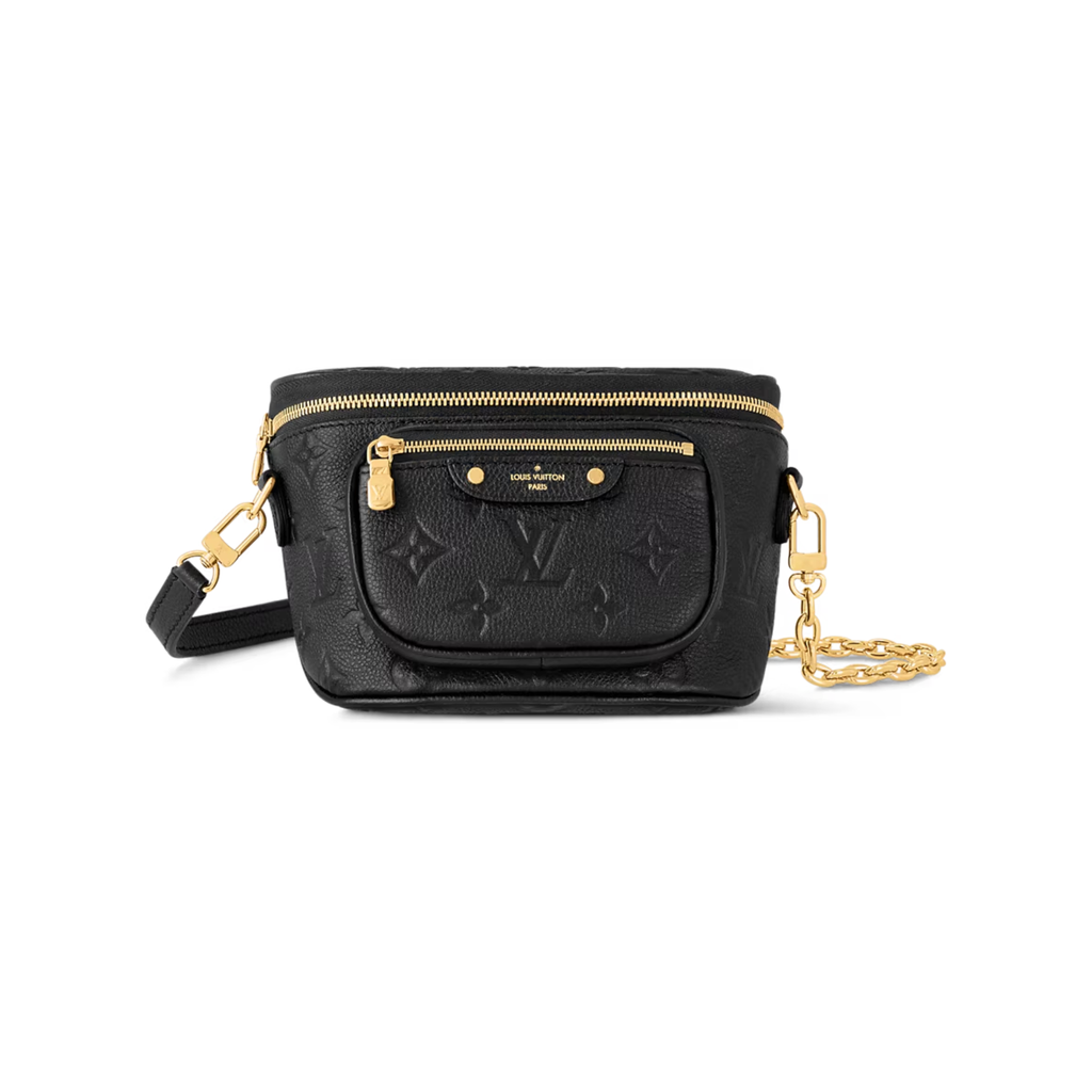 LOUIS VUITTON MINI BUMBAG MONOGRAM CANVAS EMPRIENTE BLACK GHW