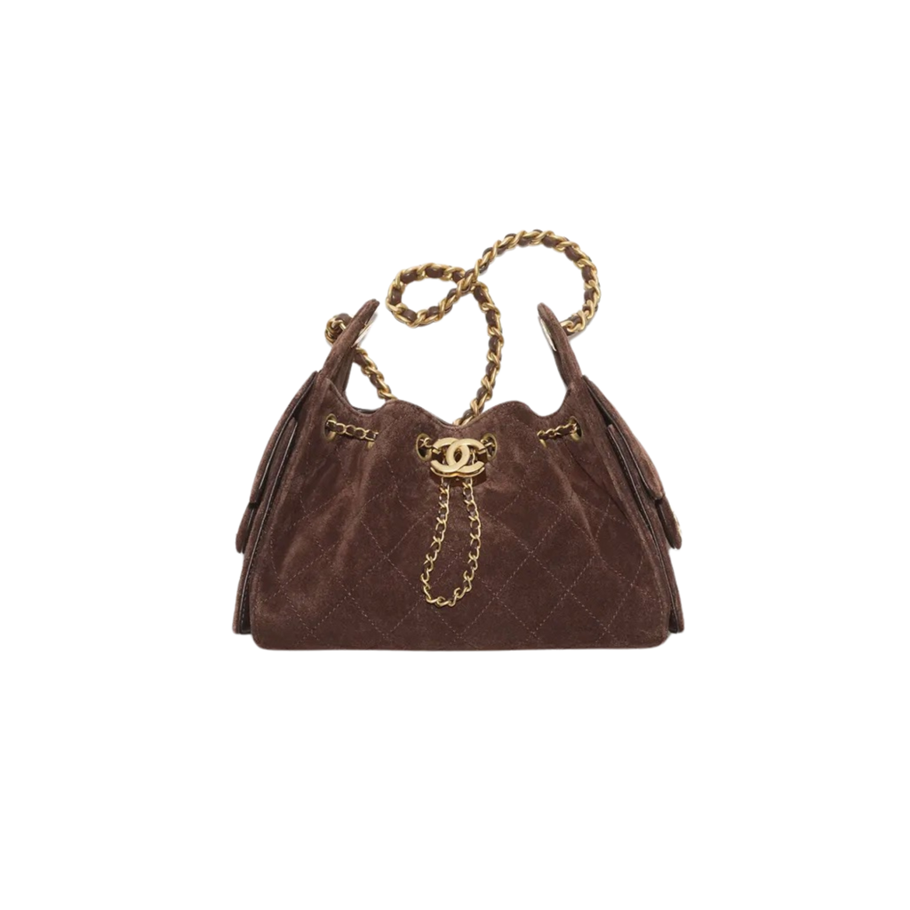 CHANEL 25 SUEDE CALFSKIN MINI HANDBAG GHW