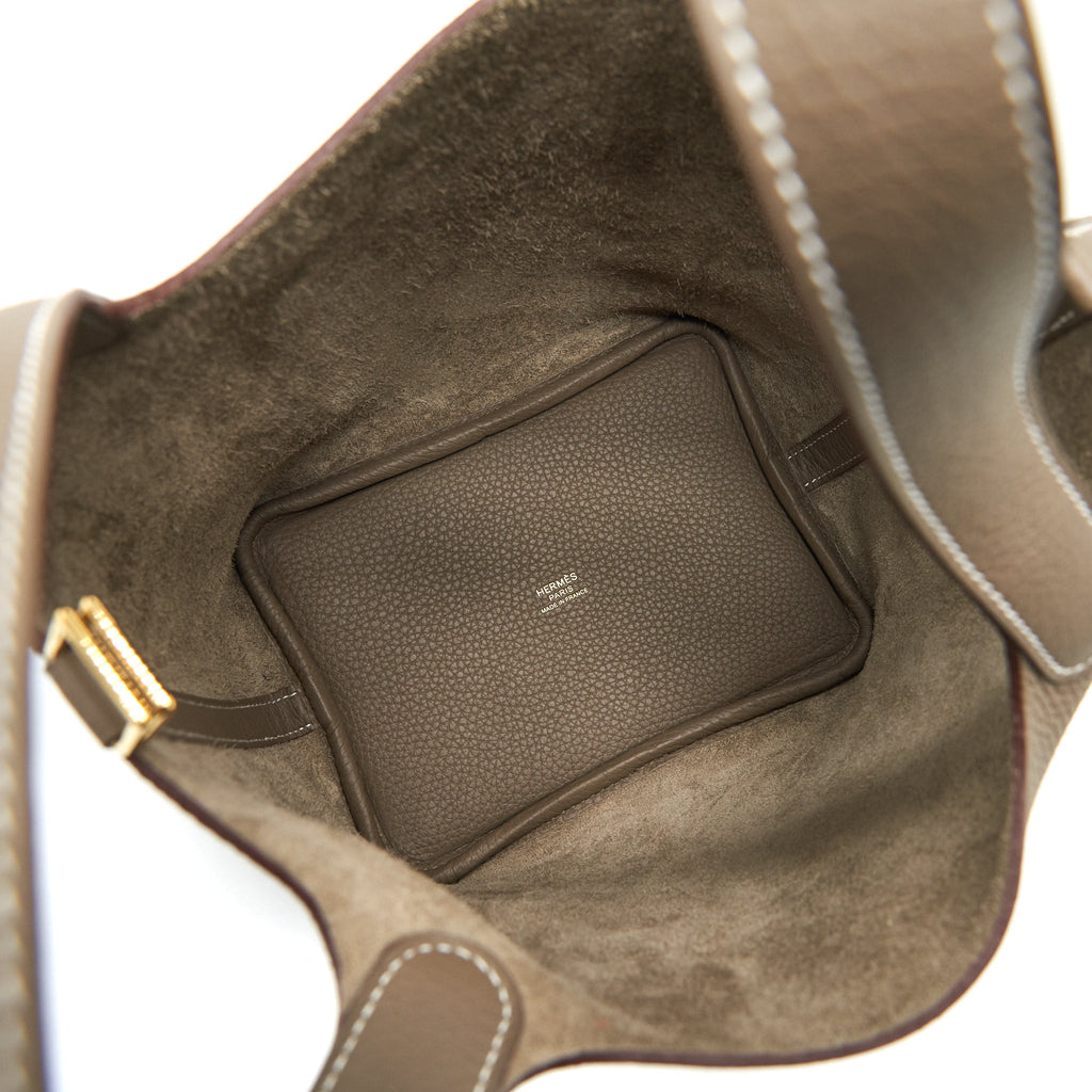 HERMES PICOTIN 18 LOCK BAG ETOUPE GHW