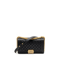 CHANEL MEDIUM BOY BAG CAVIAR BLACK GHW