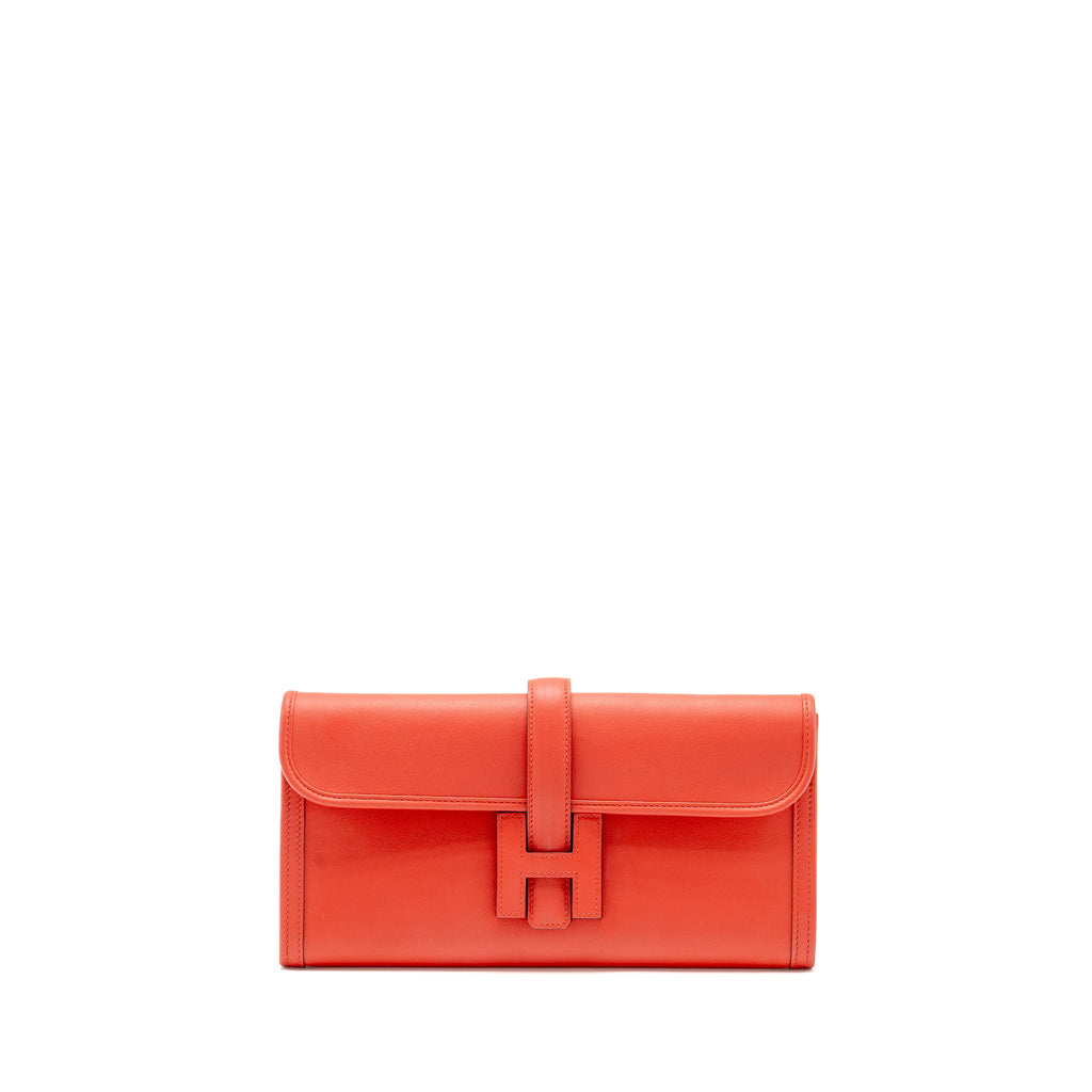 HERMES JIGE ELAN 29 SWIFT LEATHER S5 ROUGE TOMATE