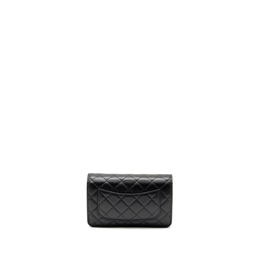 CHANEL CLASSIC WALLET ON CHAIN CAVIAR BLACK GHW