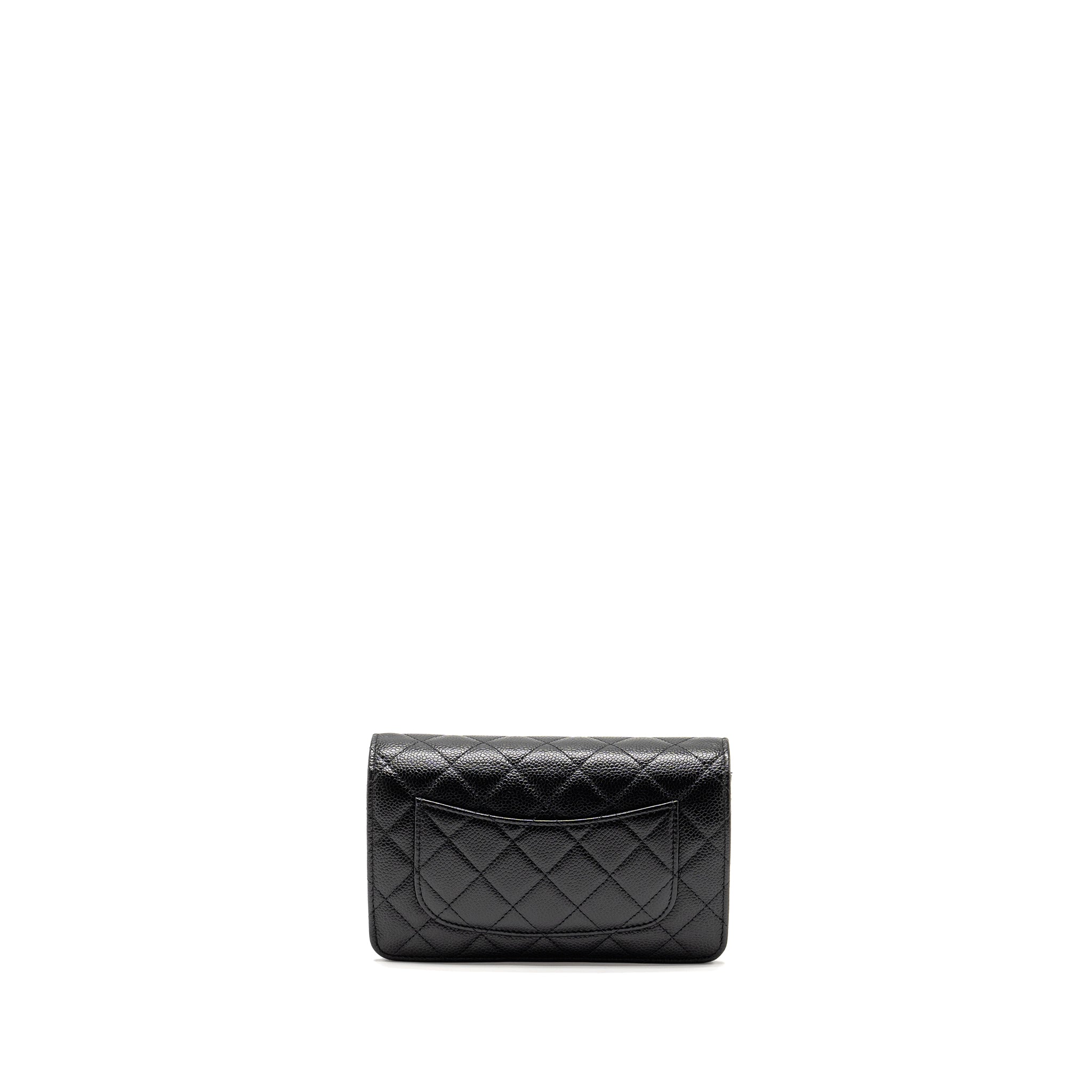 CHANEL CLASSIC WALLET ON CHAIN CAVIAR BLACK GHW