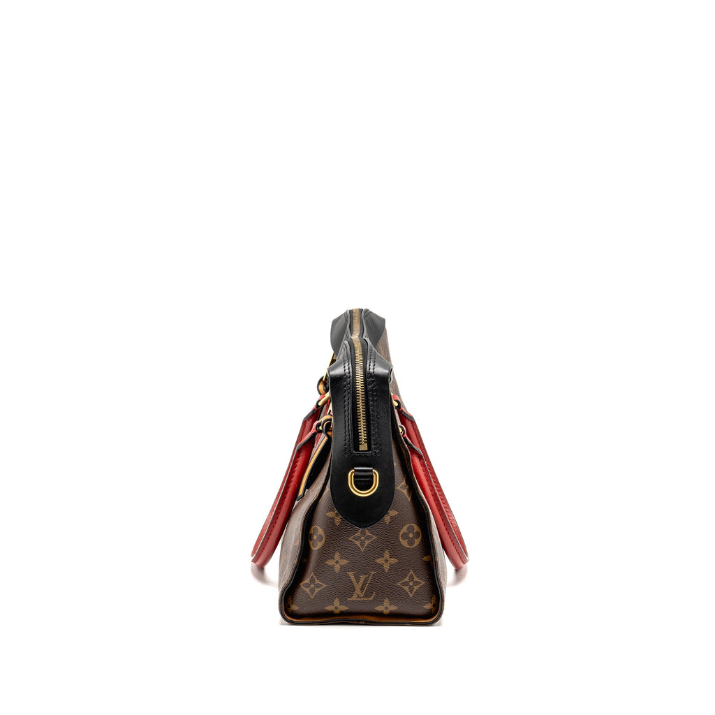 LOUIS VUITTON TUILERIES BAG MONOGRAM CANVAS BLACK/RED GHW
