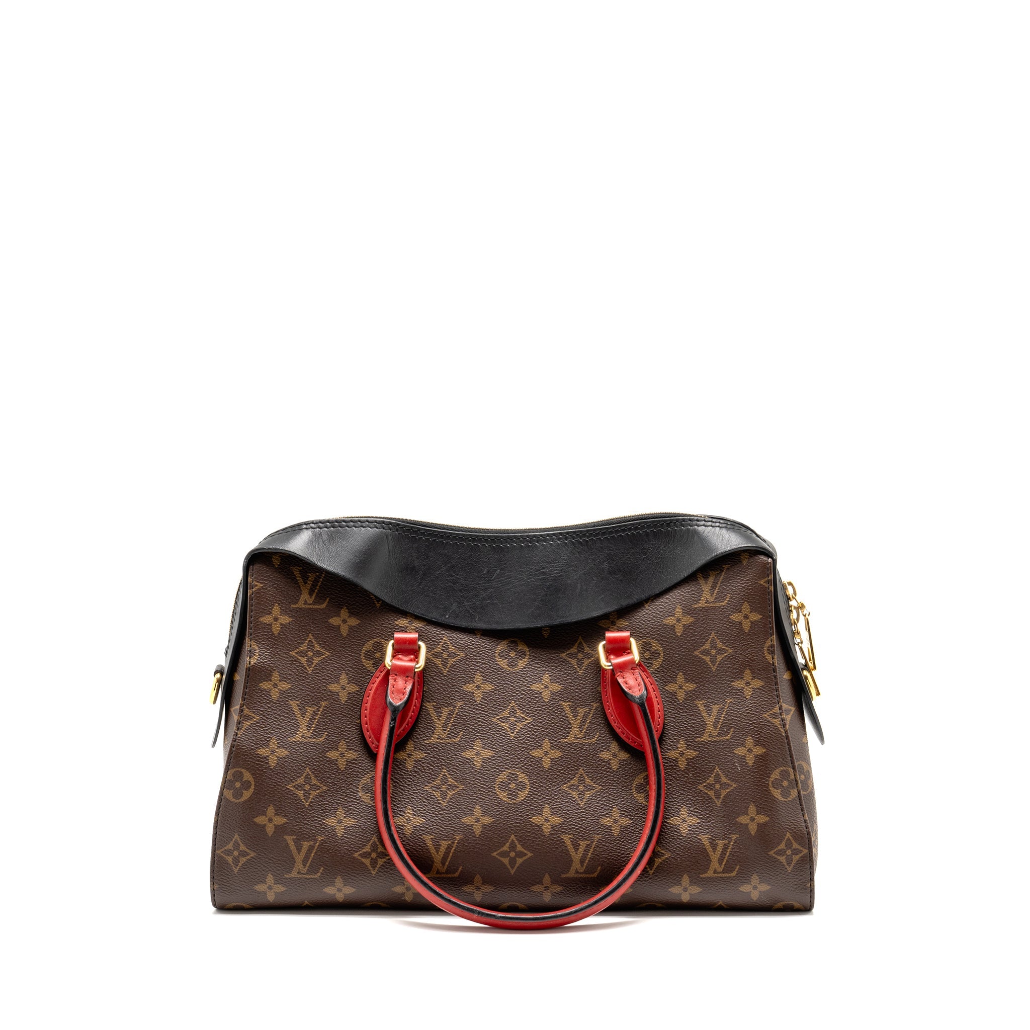 LOUIS VUITTON TUILERIES BAG MONOGRAM CANVAS BLACK/RED GHW