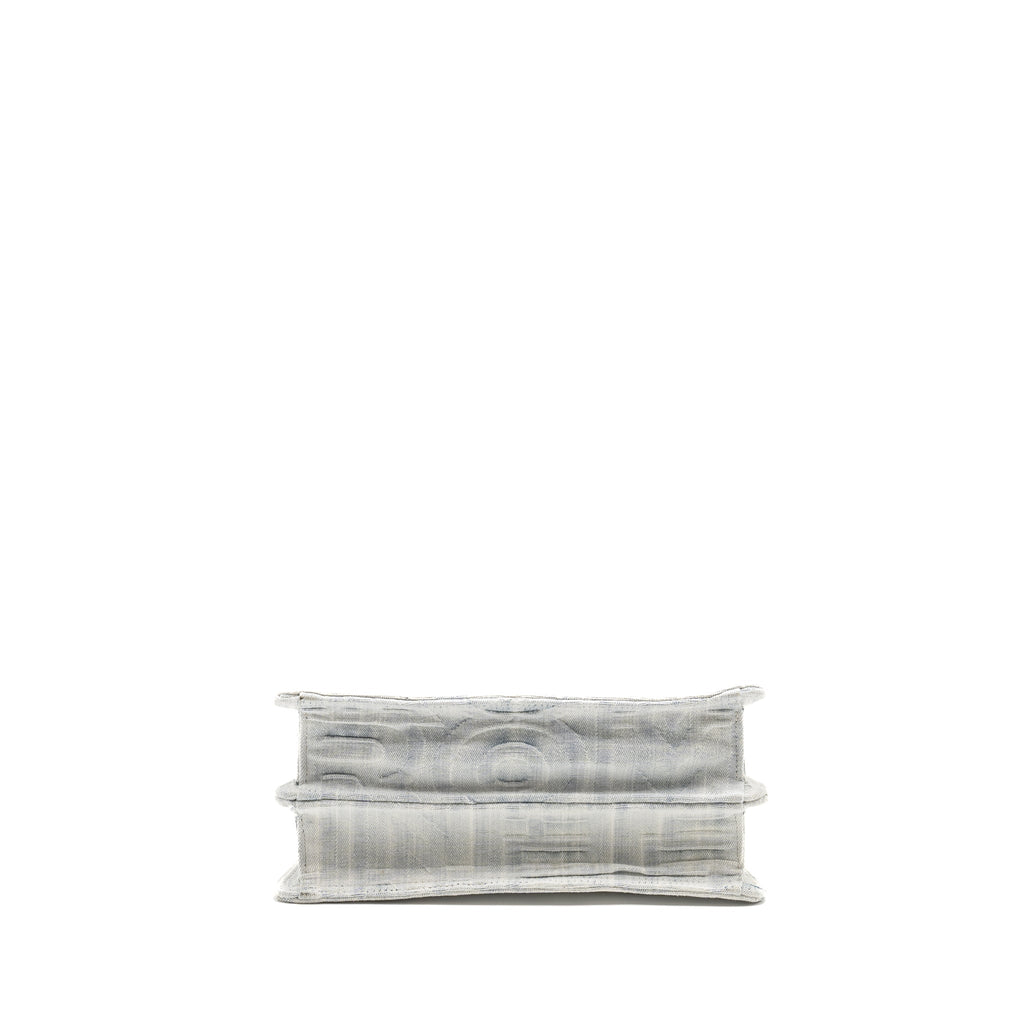 FENDI MEDIUM PEEKABOO ISEEU DENIM WHITE SHW