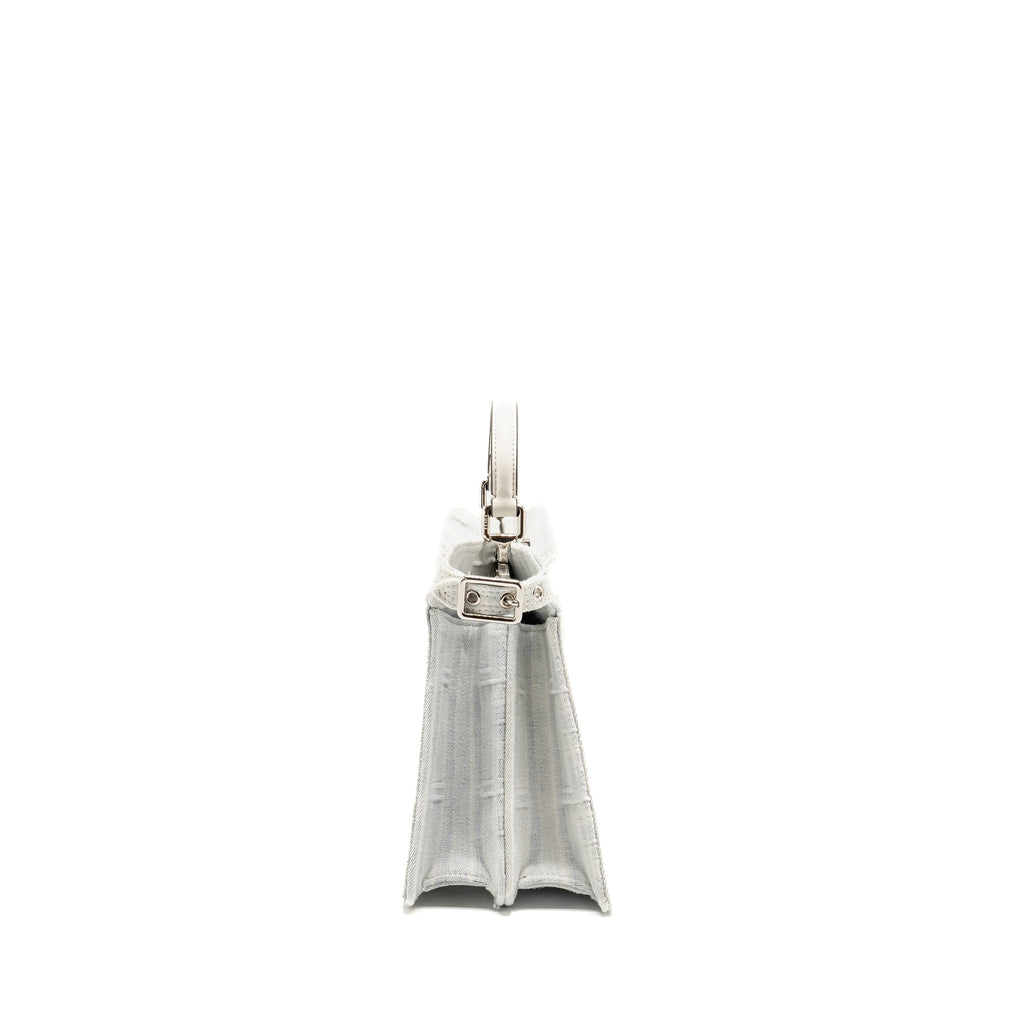 FENDI MEDIUM PEEKABOO ISEEU DENIM WHITE SHW