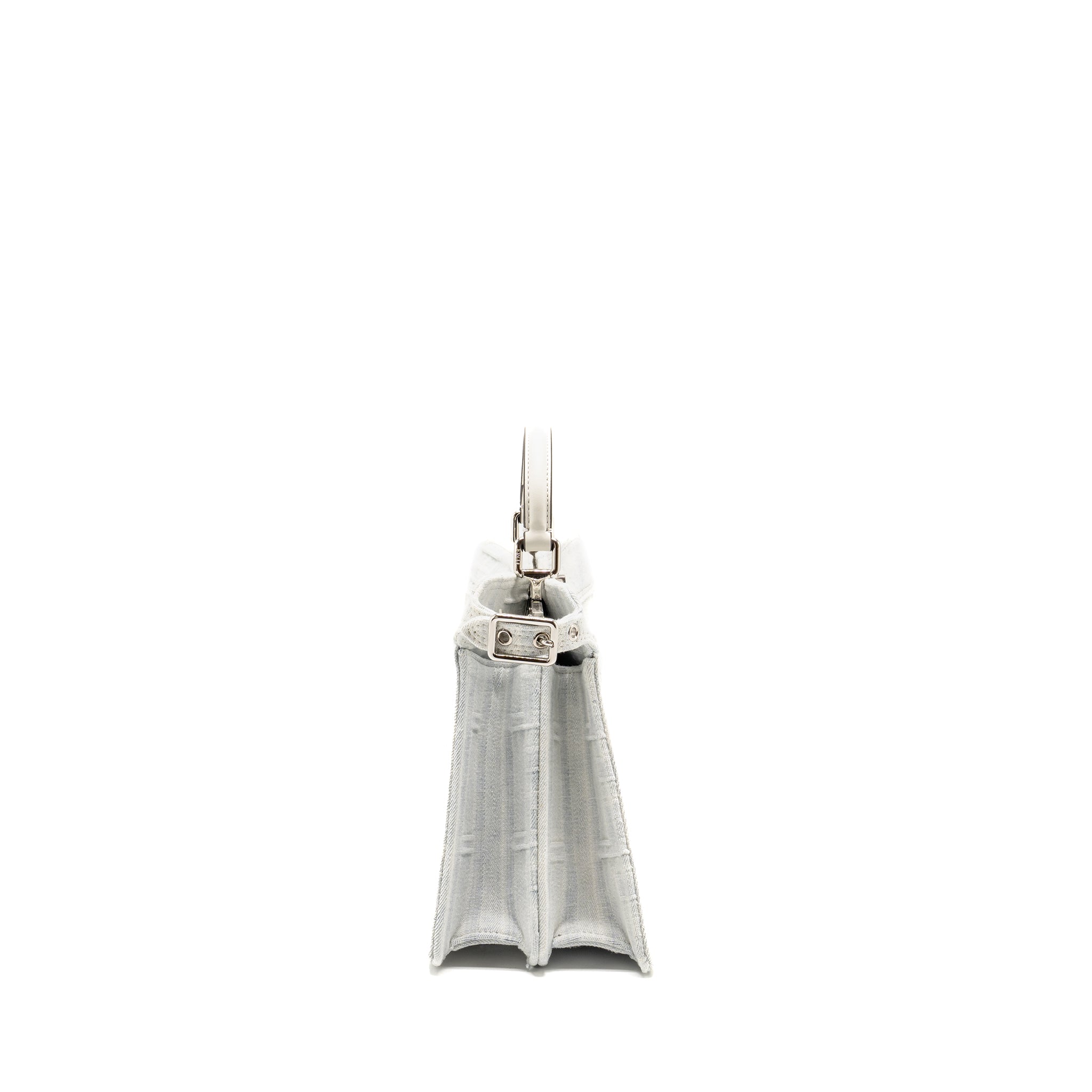 FENDI MEDIUM PEEKABOO ISEEU DENIM WHITE SHW
