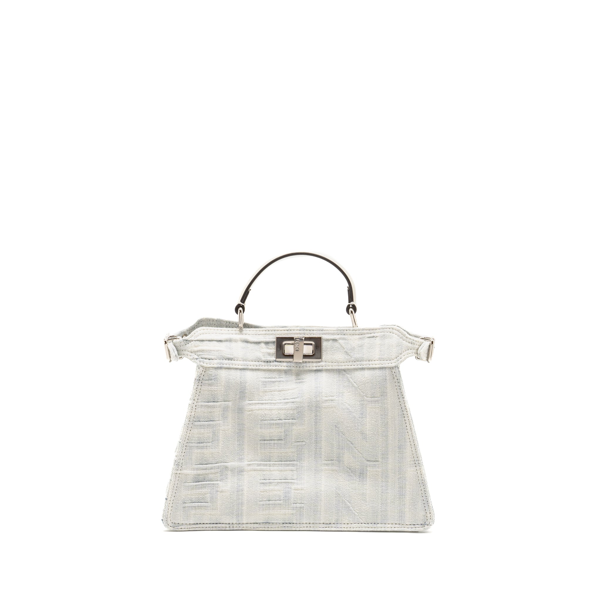 FENDI MEDIUM PEEKABOO ISEEU DENIM WHITE SHW