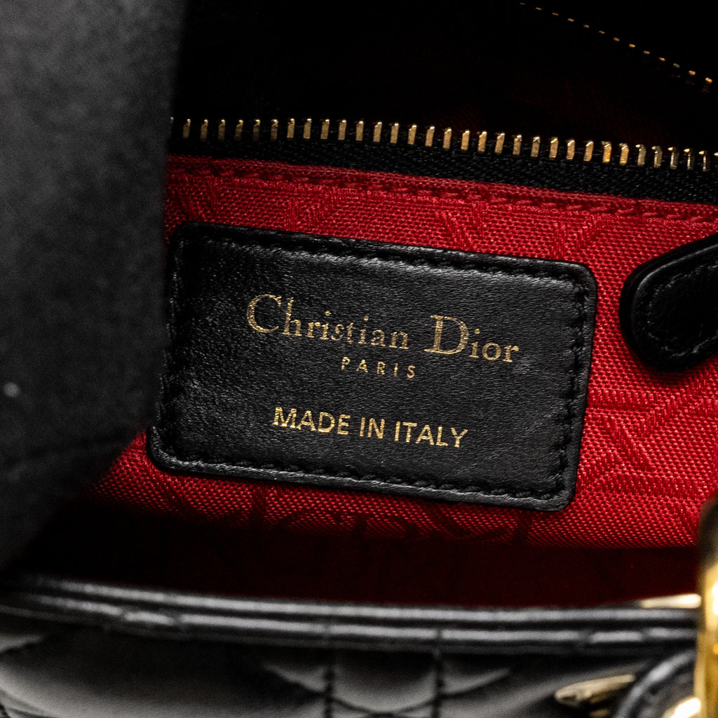 DIOR MY ABC SMALL LADY DIOR LAMBSKIN BLACK GHW