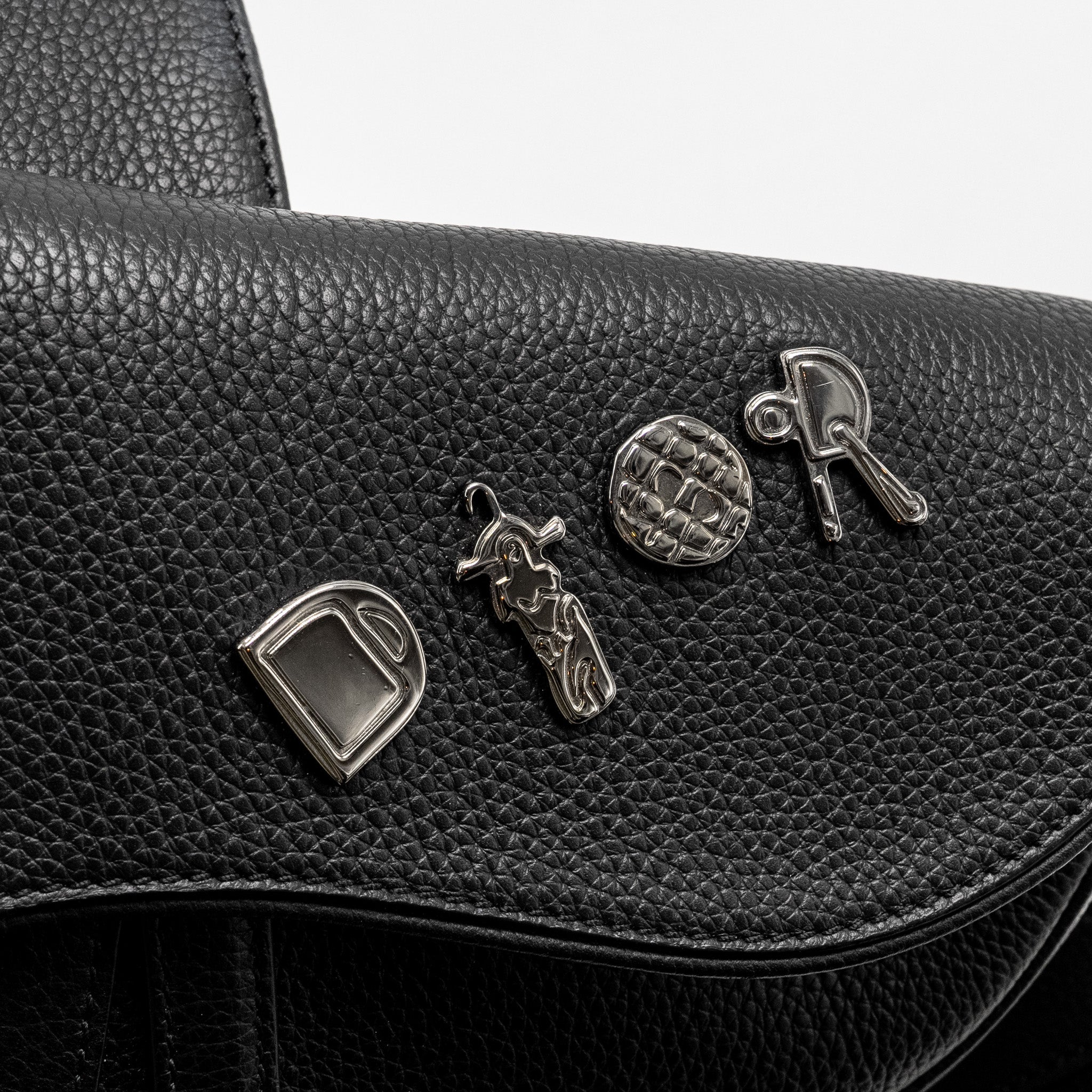 DIOR HOMME CHARMS SADDLE BAG CALFSKIN BLACK SHW
