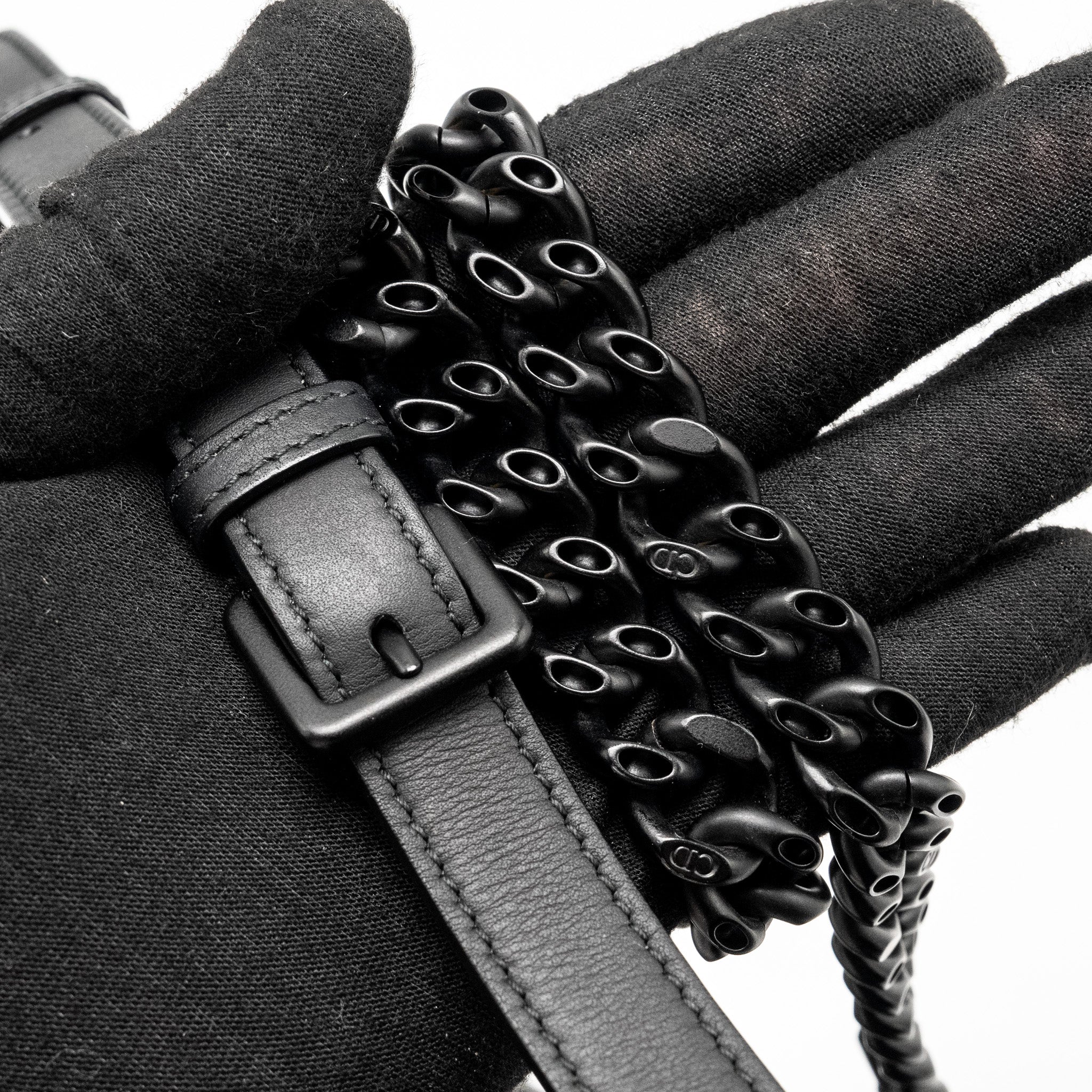 DIOR MEDIUM STUDDED DIORAMA CALFSKIN SO BLACK