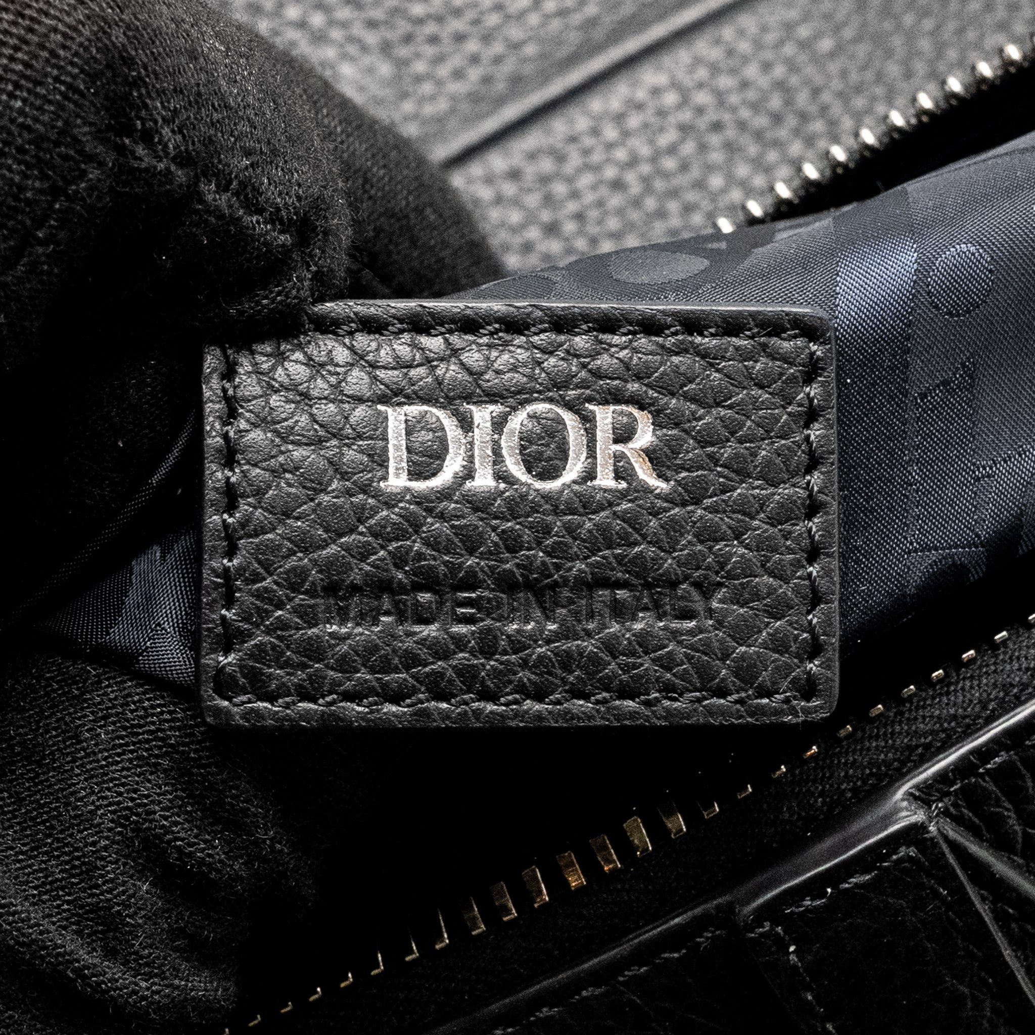 DIOR HOMME CHARMS SADDLE BAG CALFSKIN BLACK SHW