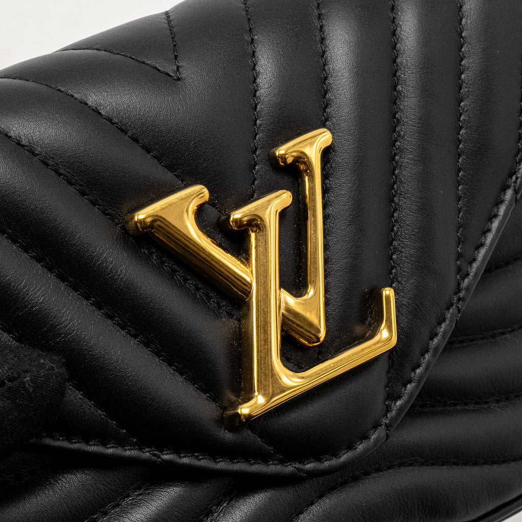 LOUIS VUITTON NEW WAVE MULTI POCHETTE CALFSKIN BLACK GHW