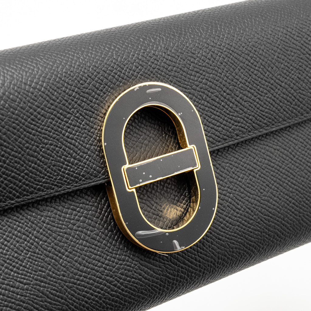 HERMES MAILLON TO GO WALLET EPSOM BLACK ENERMAL BUCKLE GHW