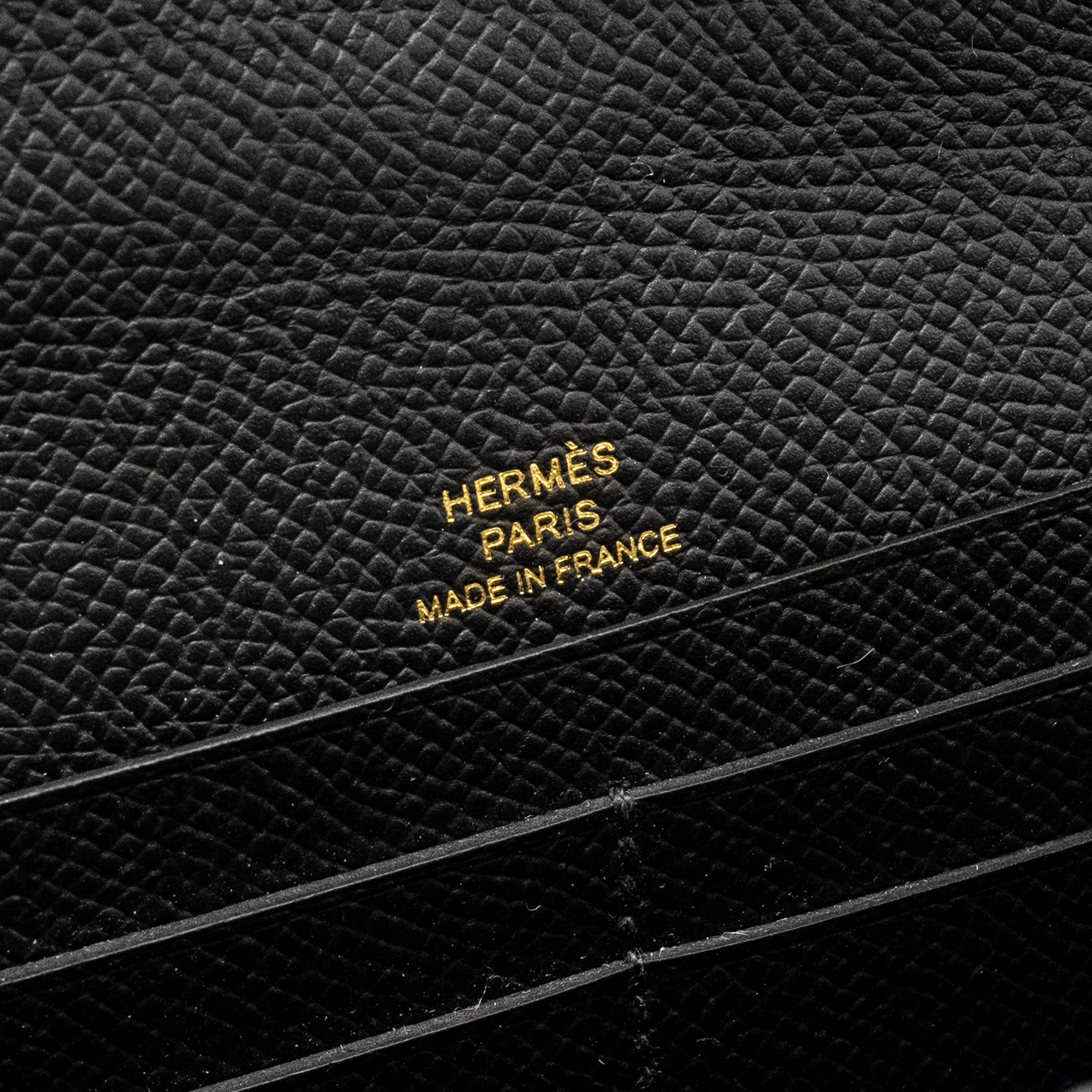 HERMES MAILLON TO GO WALLET EPSOM BLACK ENERMAL BUCKLE GHW