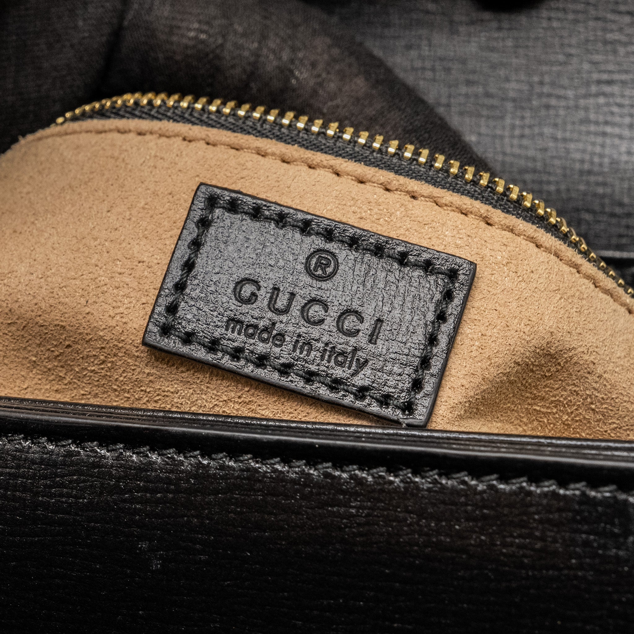 GUCCI HORSEBIT 1955 SHOULDER BAG CALFSKIN BLACK GHW