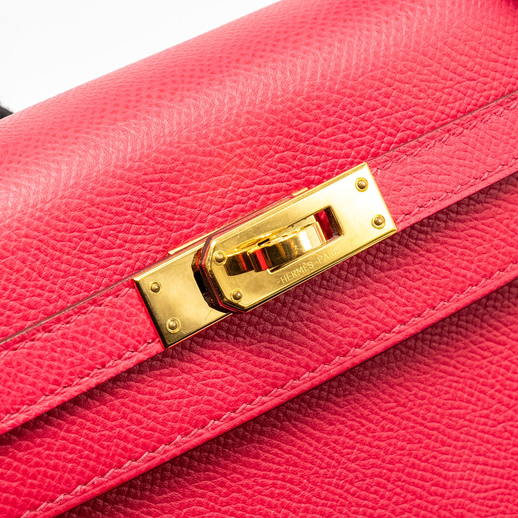 HERMES KELLY 25 EPSOM ROSE MEXICO GHW