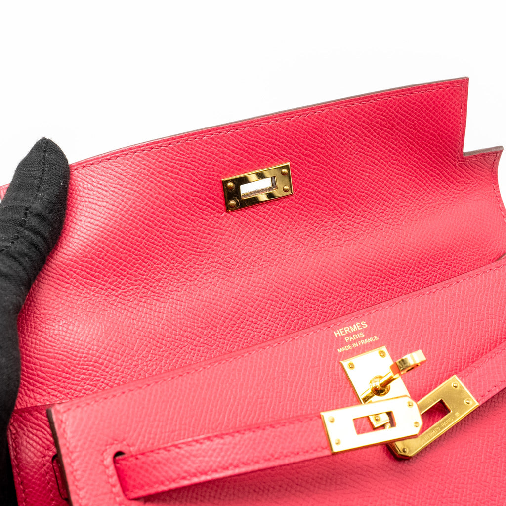 HERMES KELLY 25 EPSOM ROSE MEXICO GHW