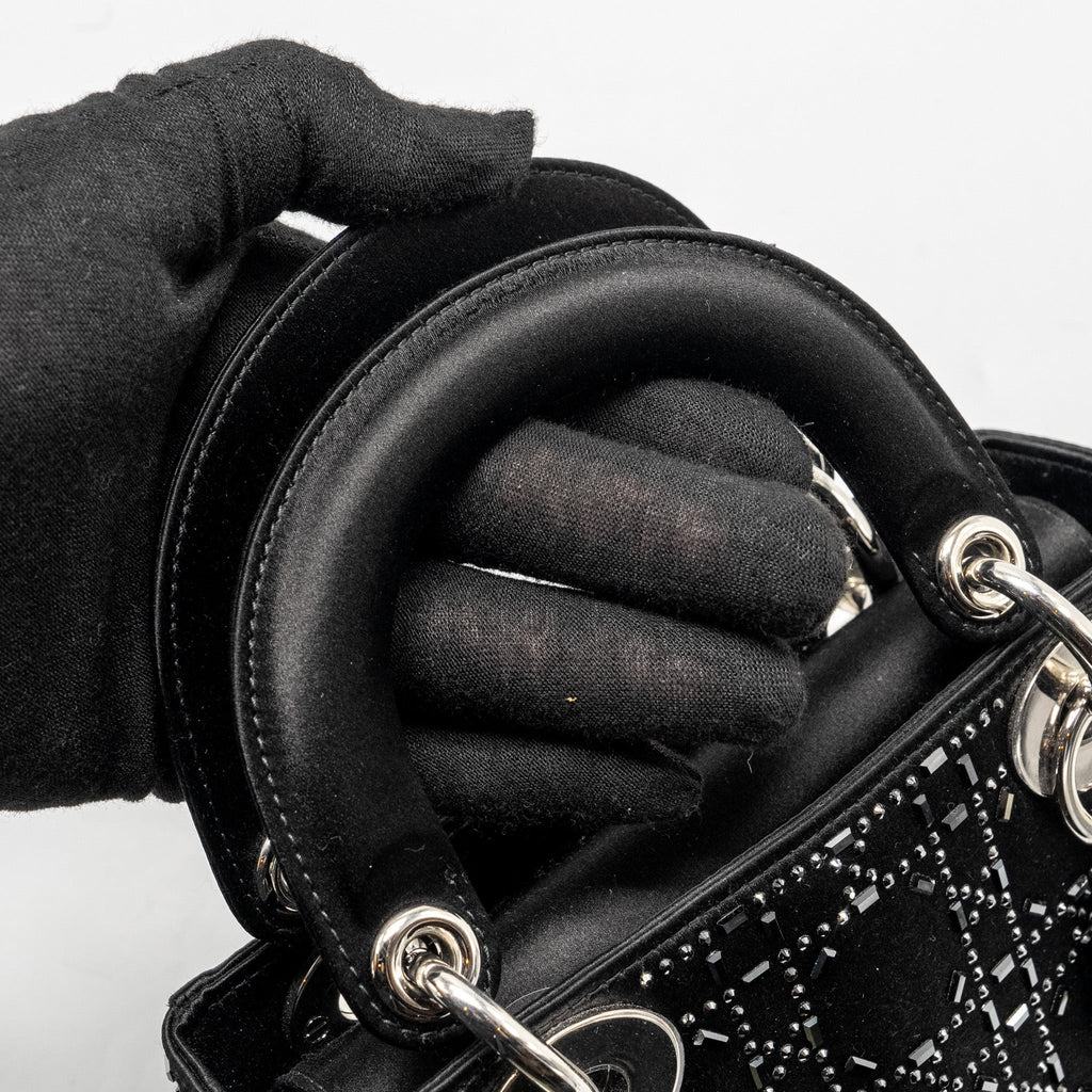 DIOR MINI LADY DIOR STAIN CRYSTAL BLACK SHW