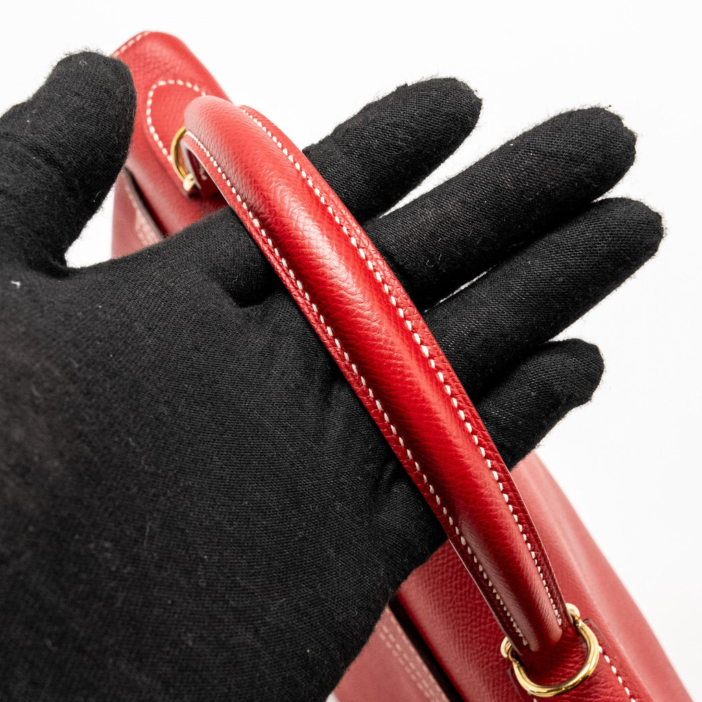 HERMES KELLY 32 EPSOM Q5 ROUGE CASAQUE / 1P COLVERT LGHW SQUARE P