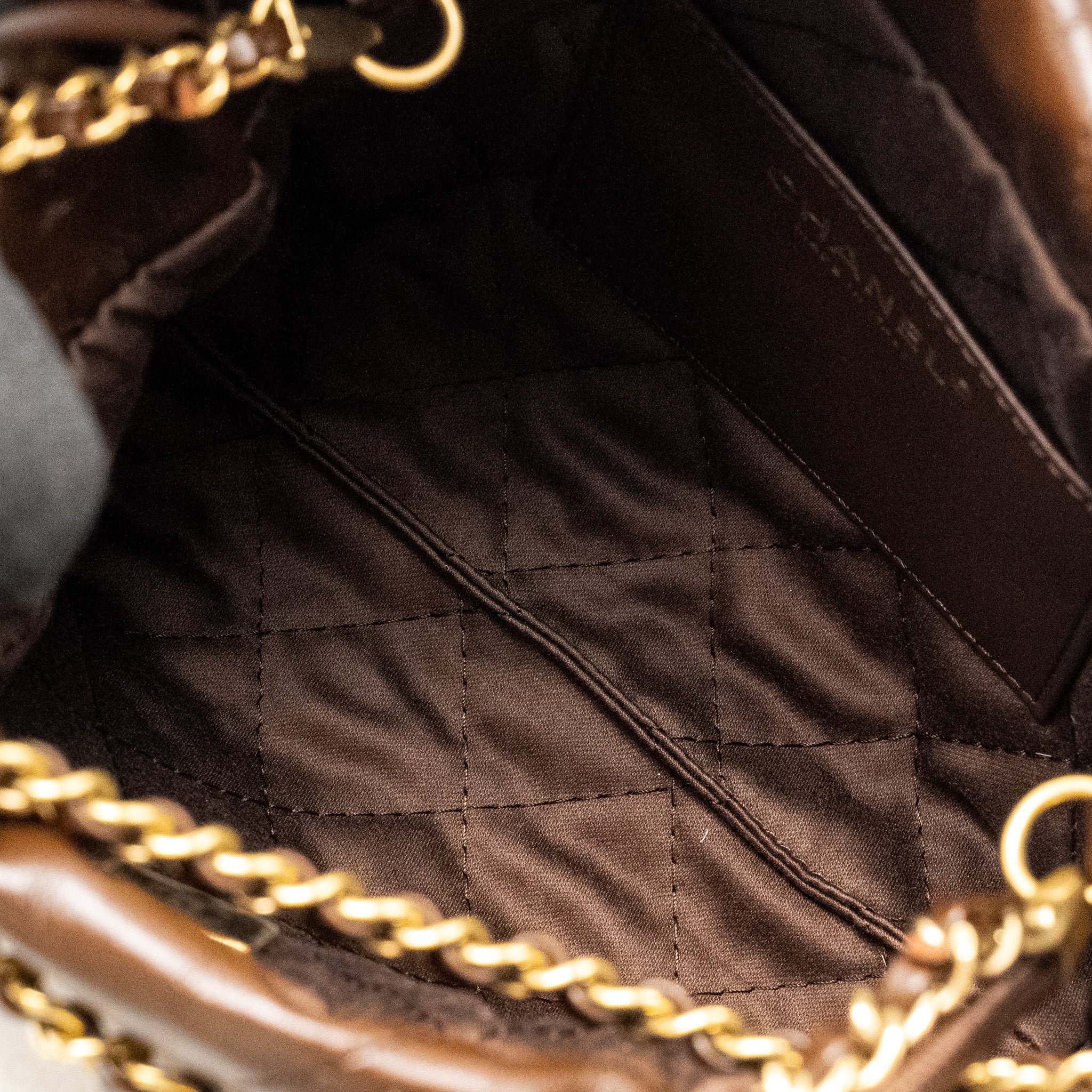 CHANEL MINI 22 BAG CALFSKIN CHOCOLATE GHW (MICROCHIP)