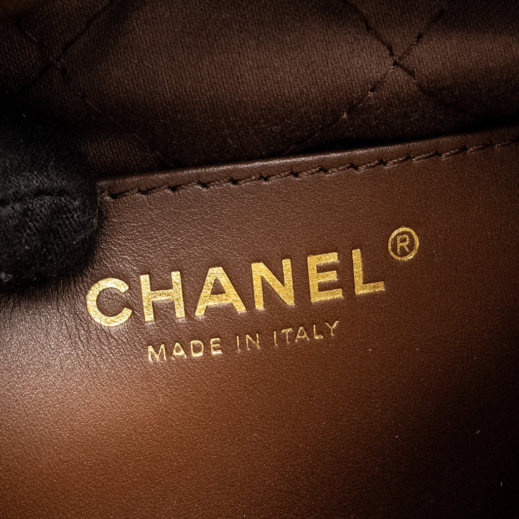CHANEL MINI 22 BAG CALFSKIN CHOCOLATE GHW (MICROCHIP)