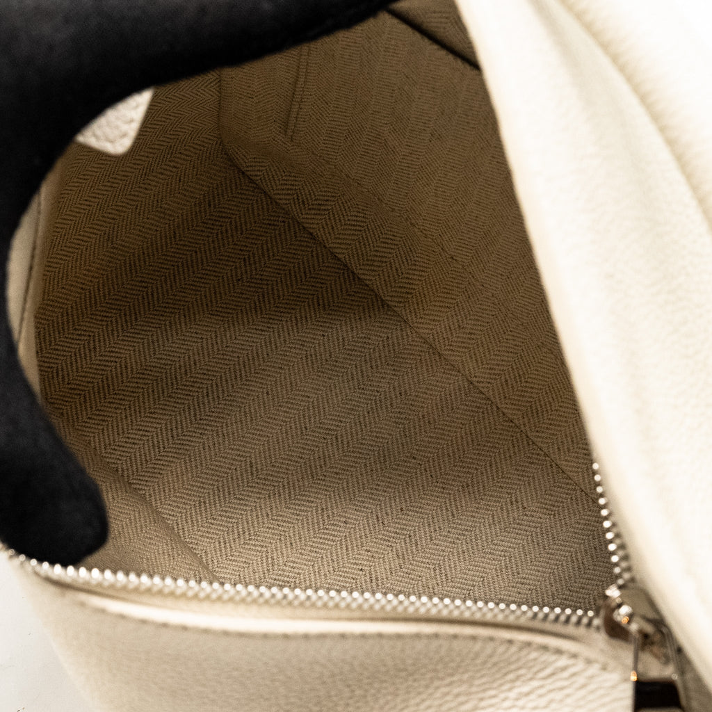 LOEWE SMALL PUZZLE BAG GRAINED CALFSKIN WHITE SHW