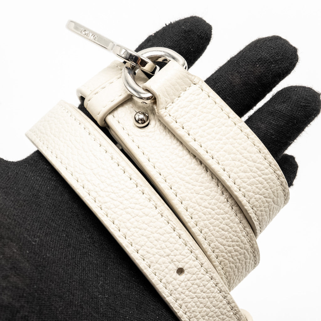 LOEWE SMALL PUZZLE BAG GRAINED CALFSKIN WHITE SHW