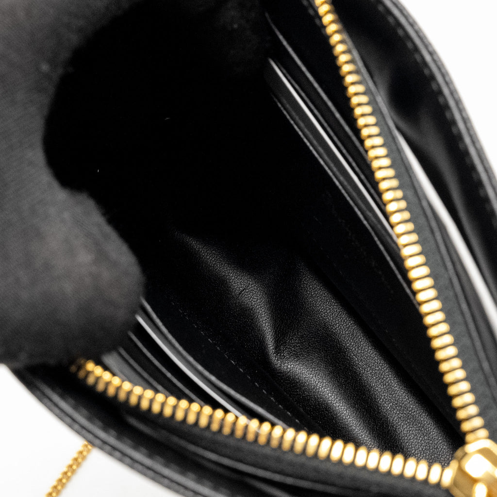 DIOR CARO EVERY DIOR POUCH SUPPLE CALFSKIN BLACK GHW