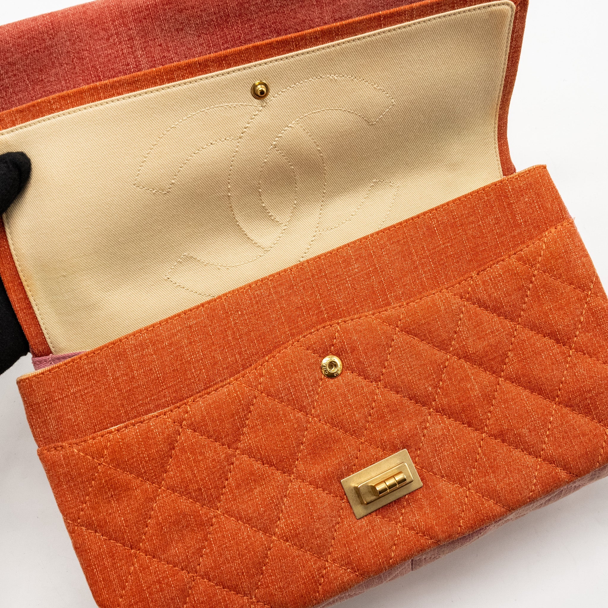 CHANEL MAXI 2.55 REISSUE DOUBLE FLAP BAG FABRIC MULTICOLOUR GHW