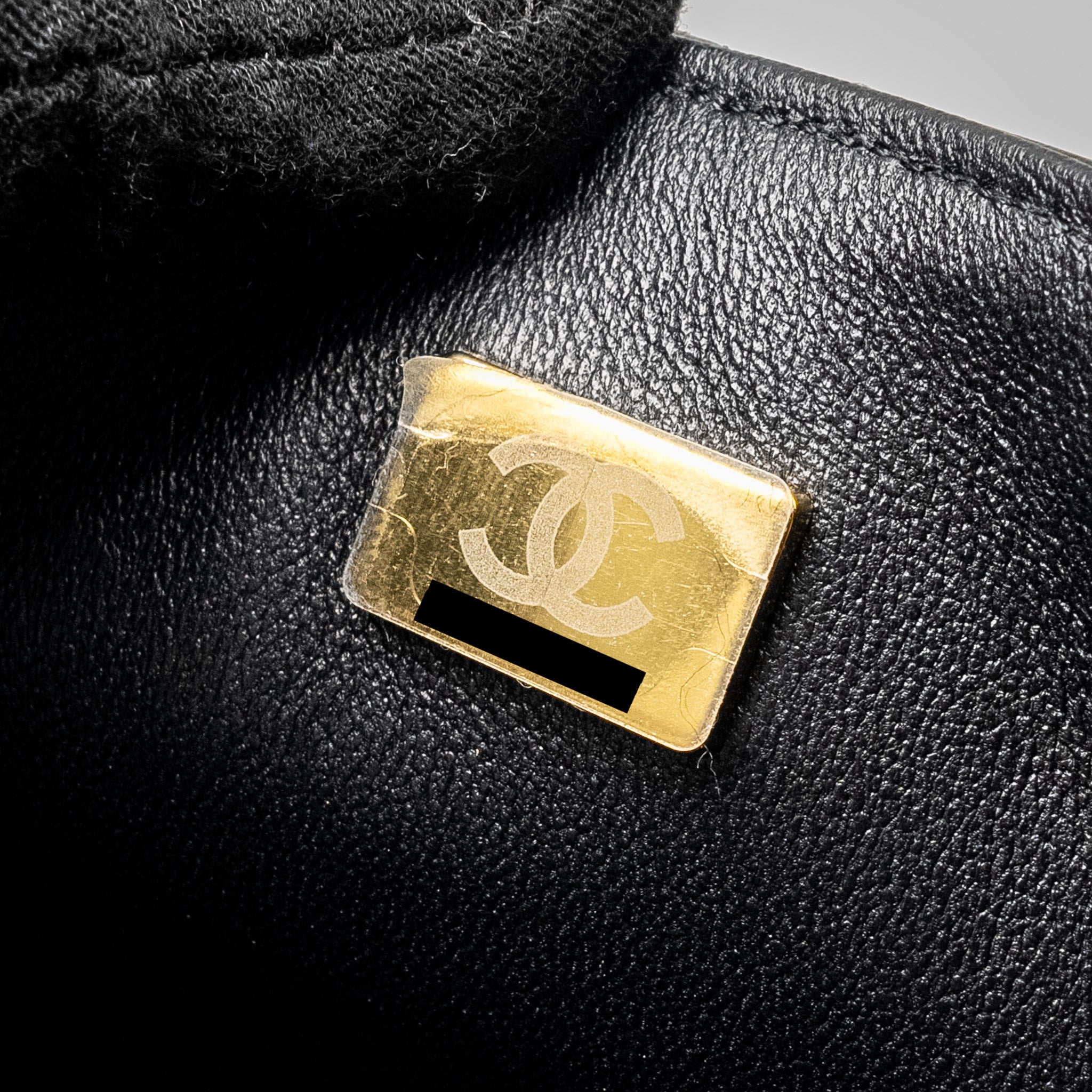 CHANEL MINI SQUARE FLAP BAG LAMBSKIN BLACK LGHW (MICROCHIP)
