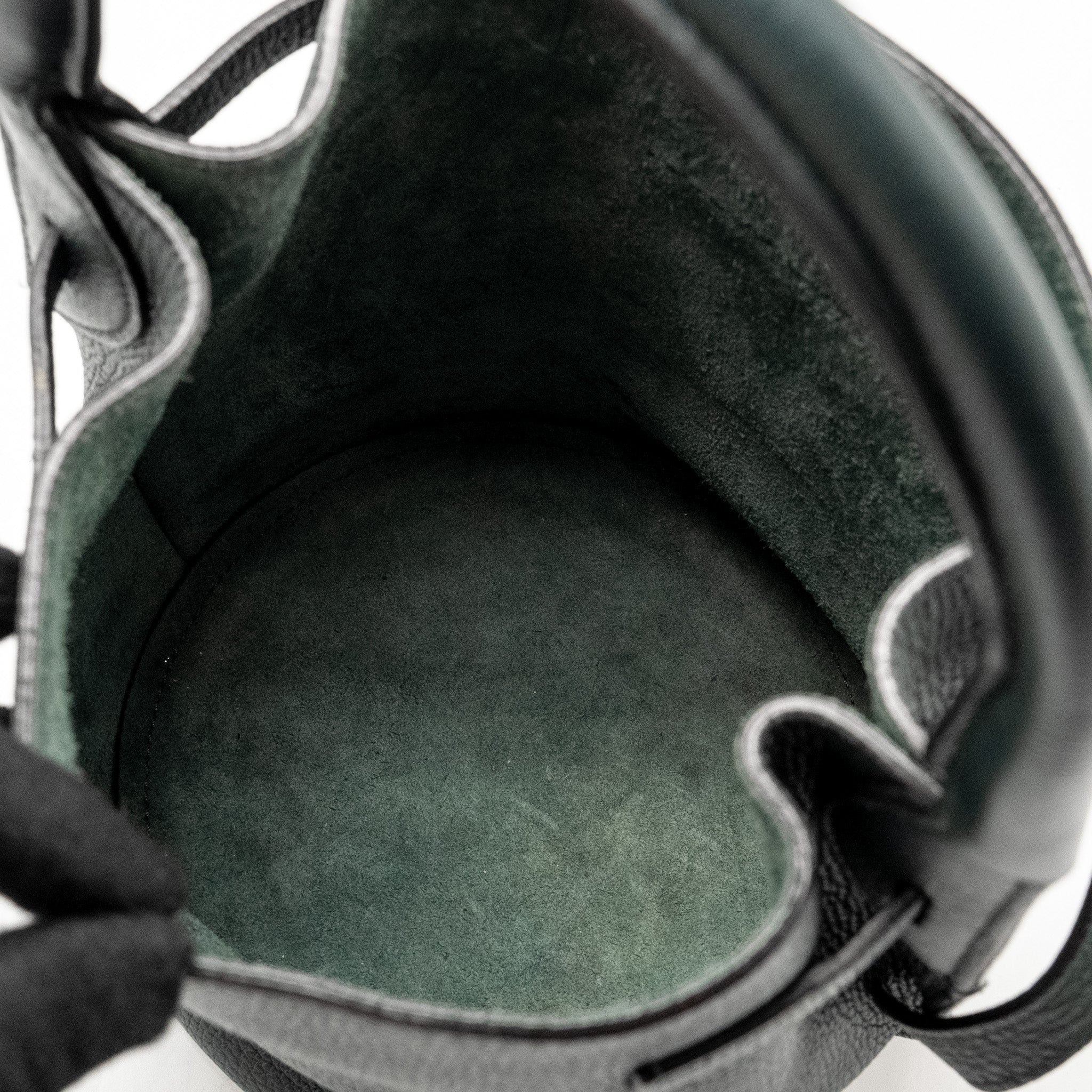 CELINE NANO BUCKET BIG BAG GRAINED CALFSKIN DARK GREEN SHW