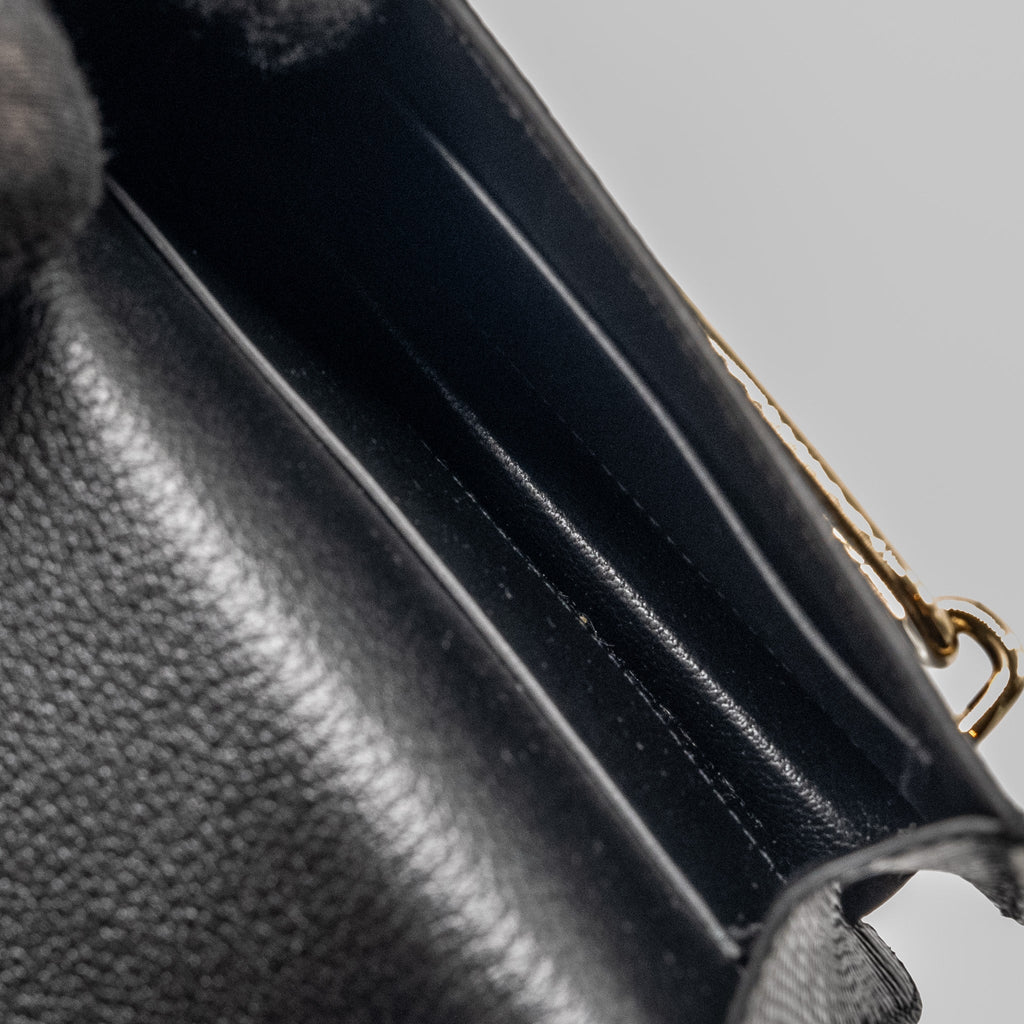 HERMES ROULIS SLIM LIZARD BLACK GHW