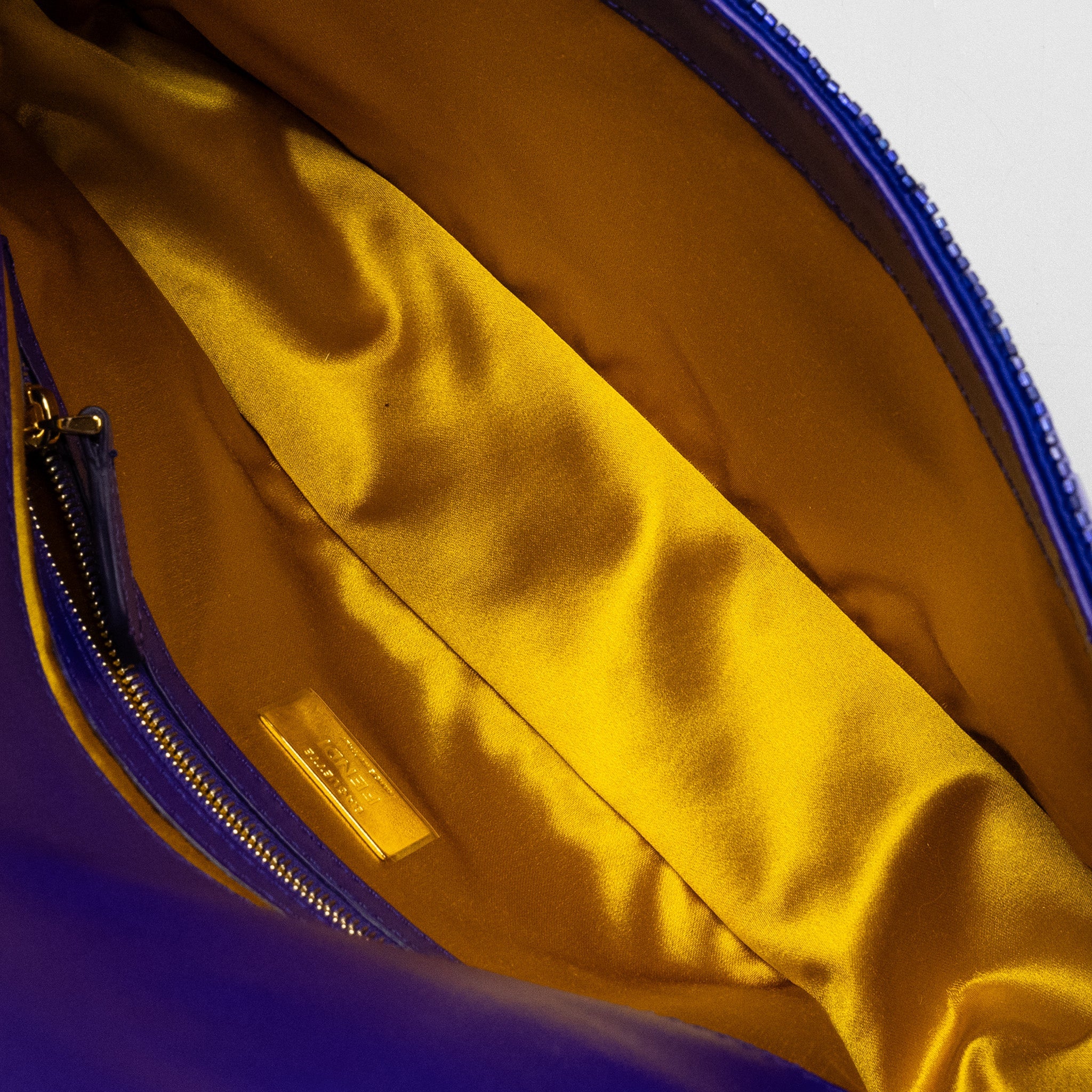 FENDI BAGUETTE BAG LIMITED EDITION SEQUIN/LEATHER PURPLE GHW