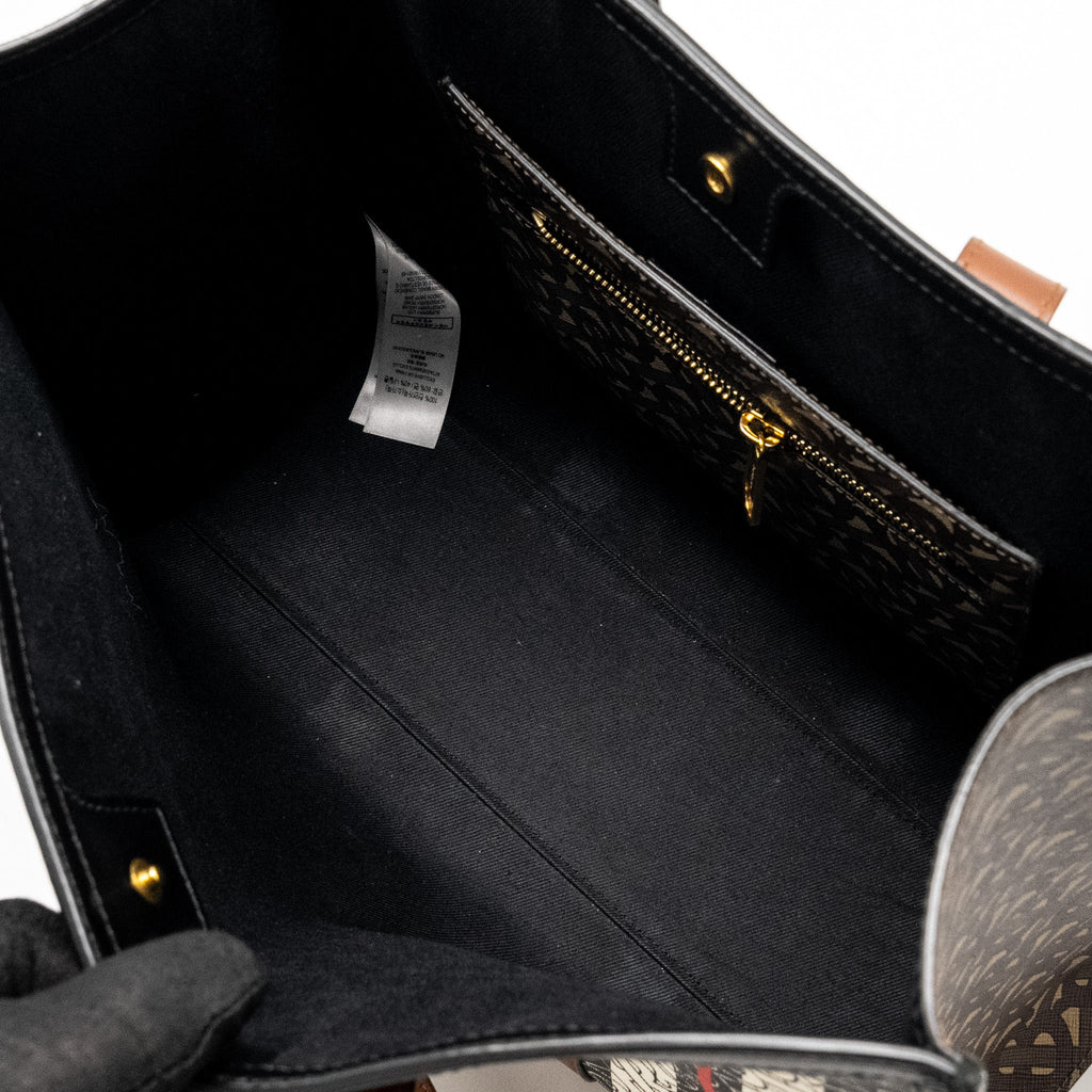 BURBERRY TB MONOGRAM STRIPE TOTE BAG CANVAS/LEATHER MULTICOLOUR GHW