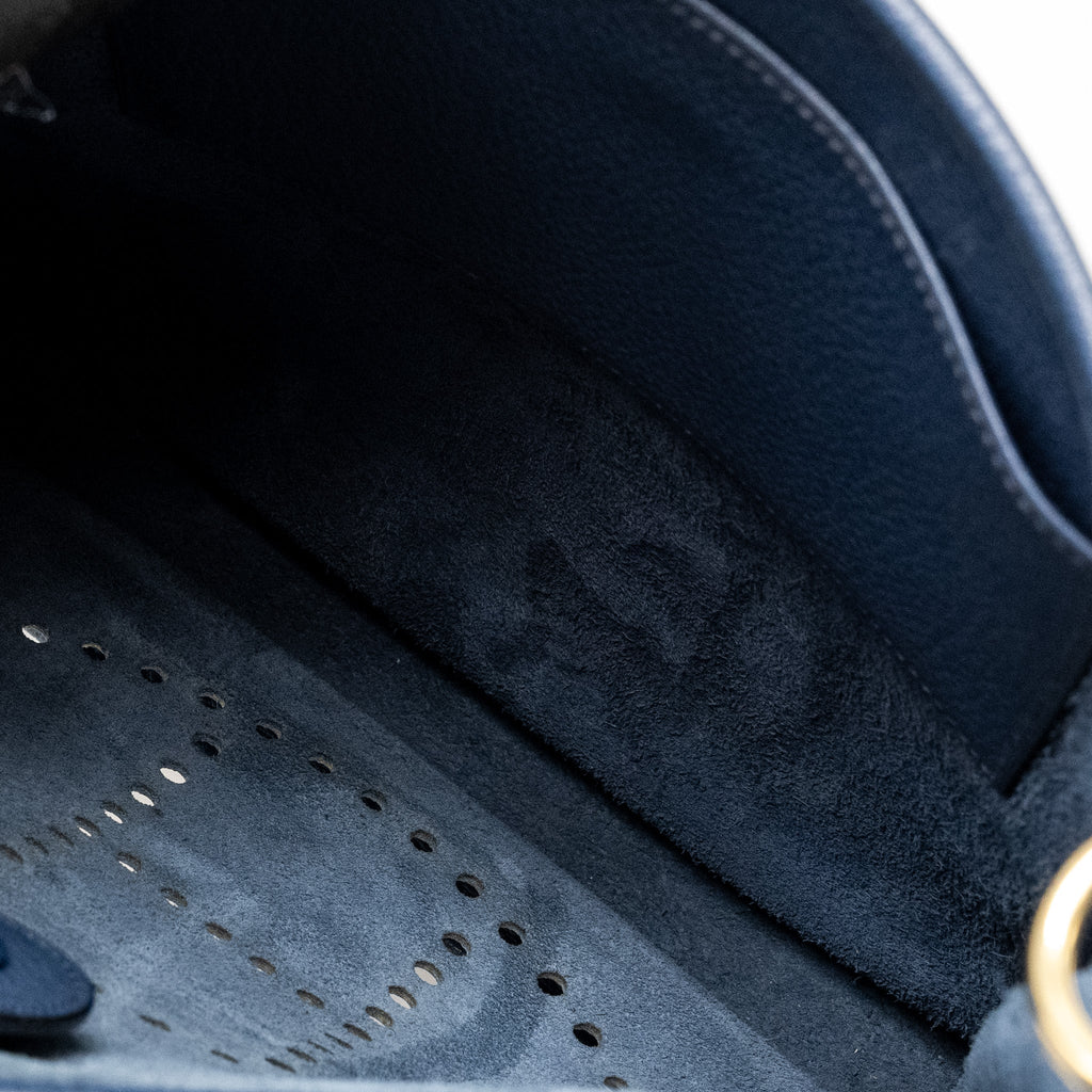HERMES EVELYNE 33 LEATHER BLUE GHW