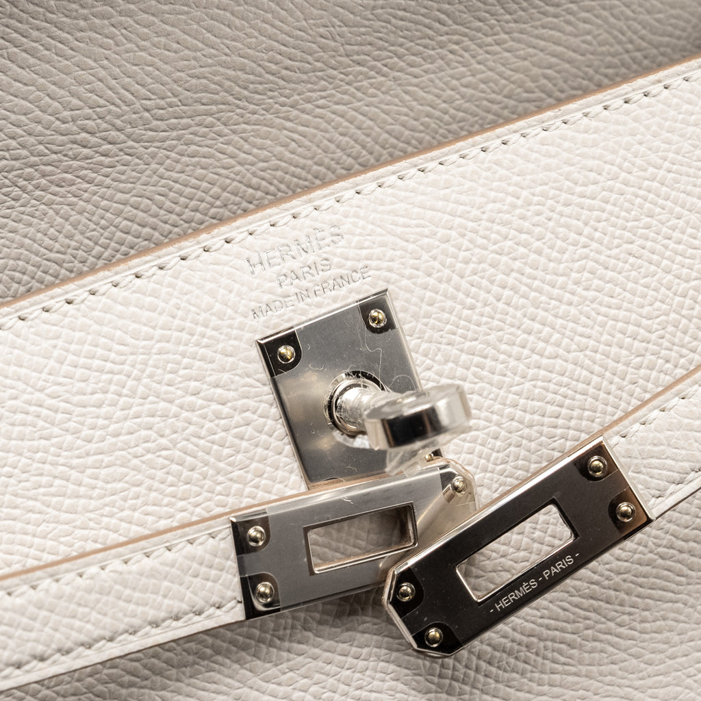 HERMES KELLY 25 EPSOM GRIS PALE SHW