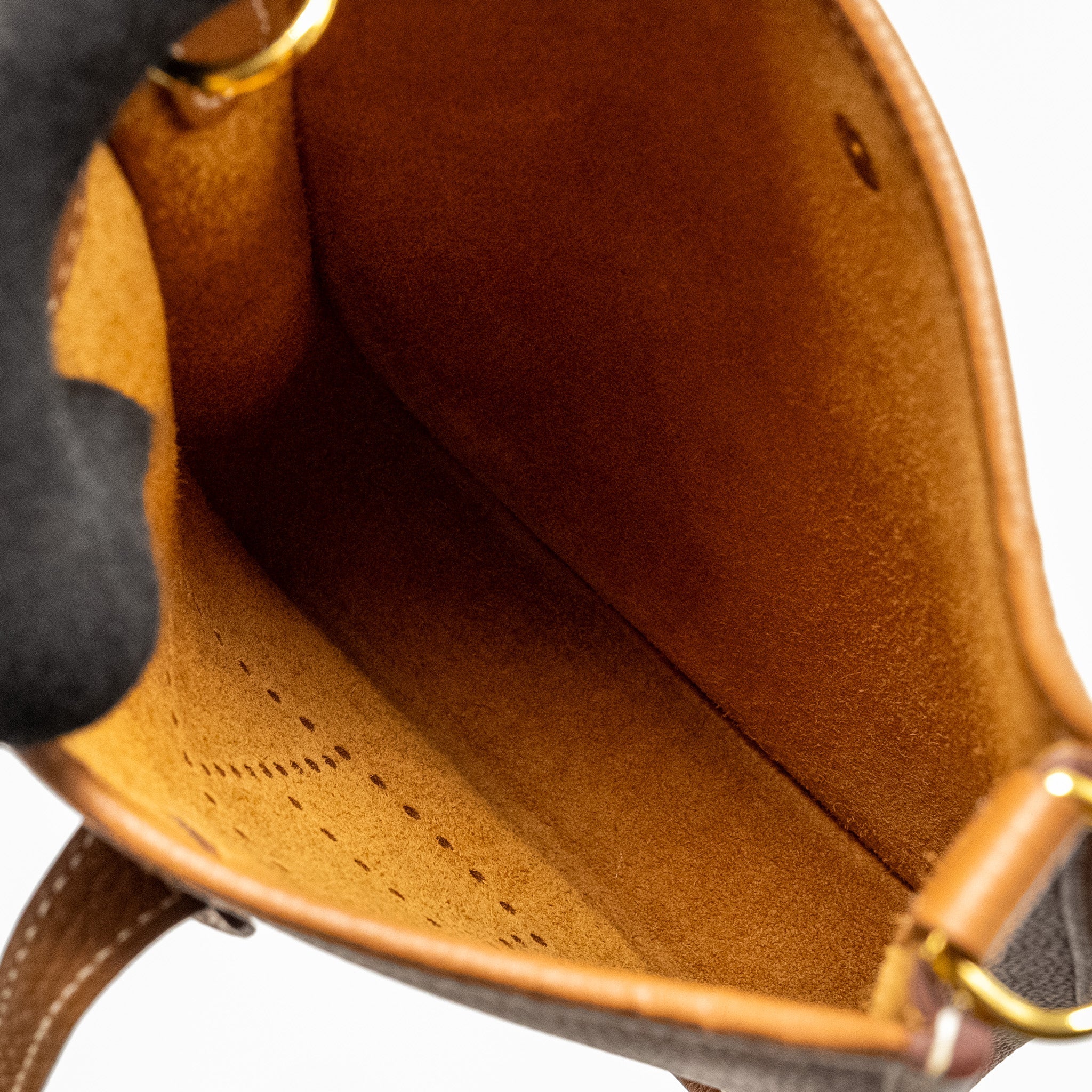 HERMES MINI EVELYNE TAURILLON MAURICE GOLD GHW