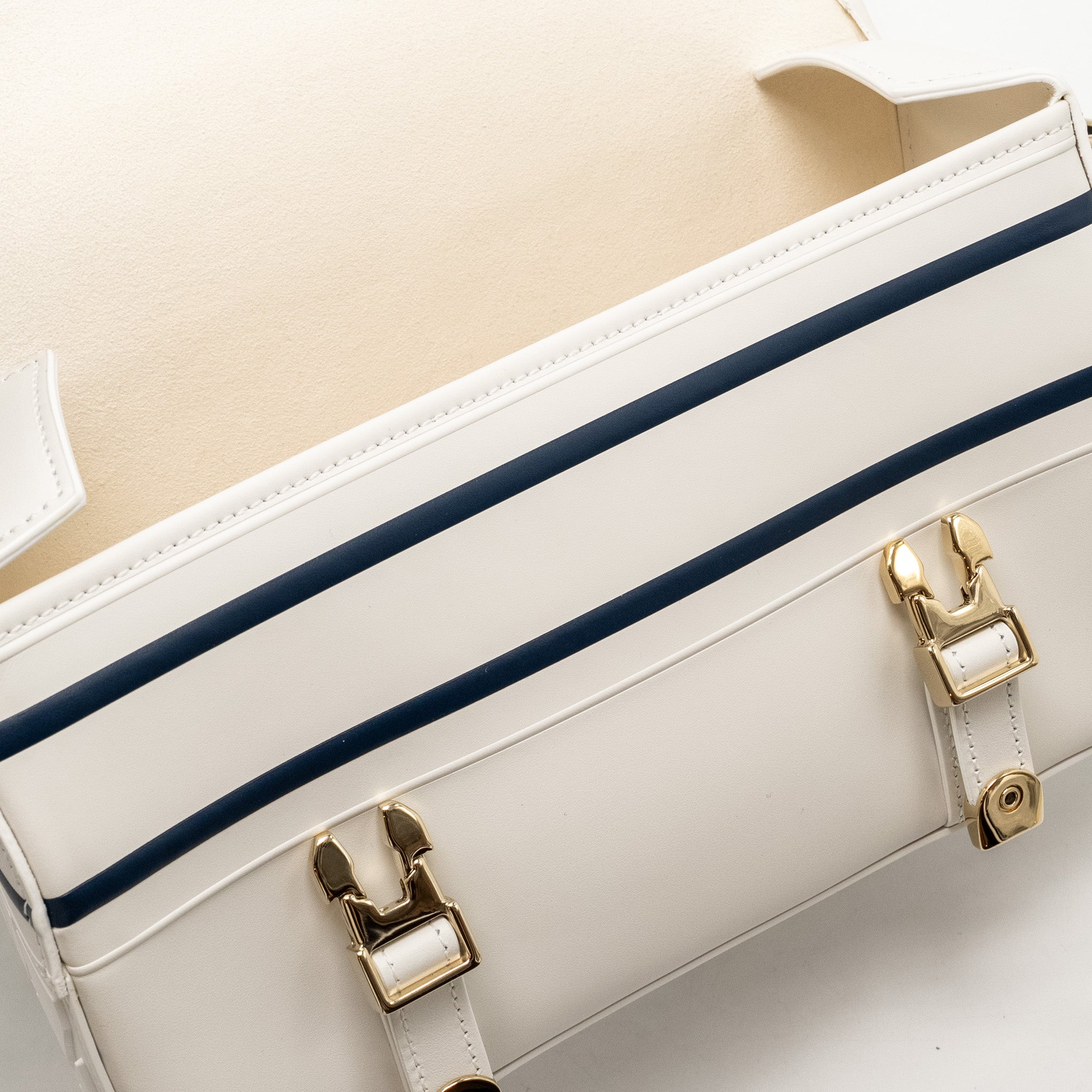 DIOR SMALL DIORCAMP BAG CALFSKIN WHITE LGHW