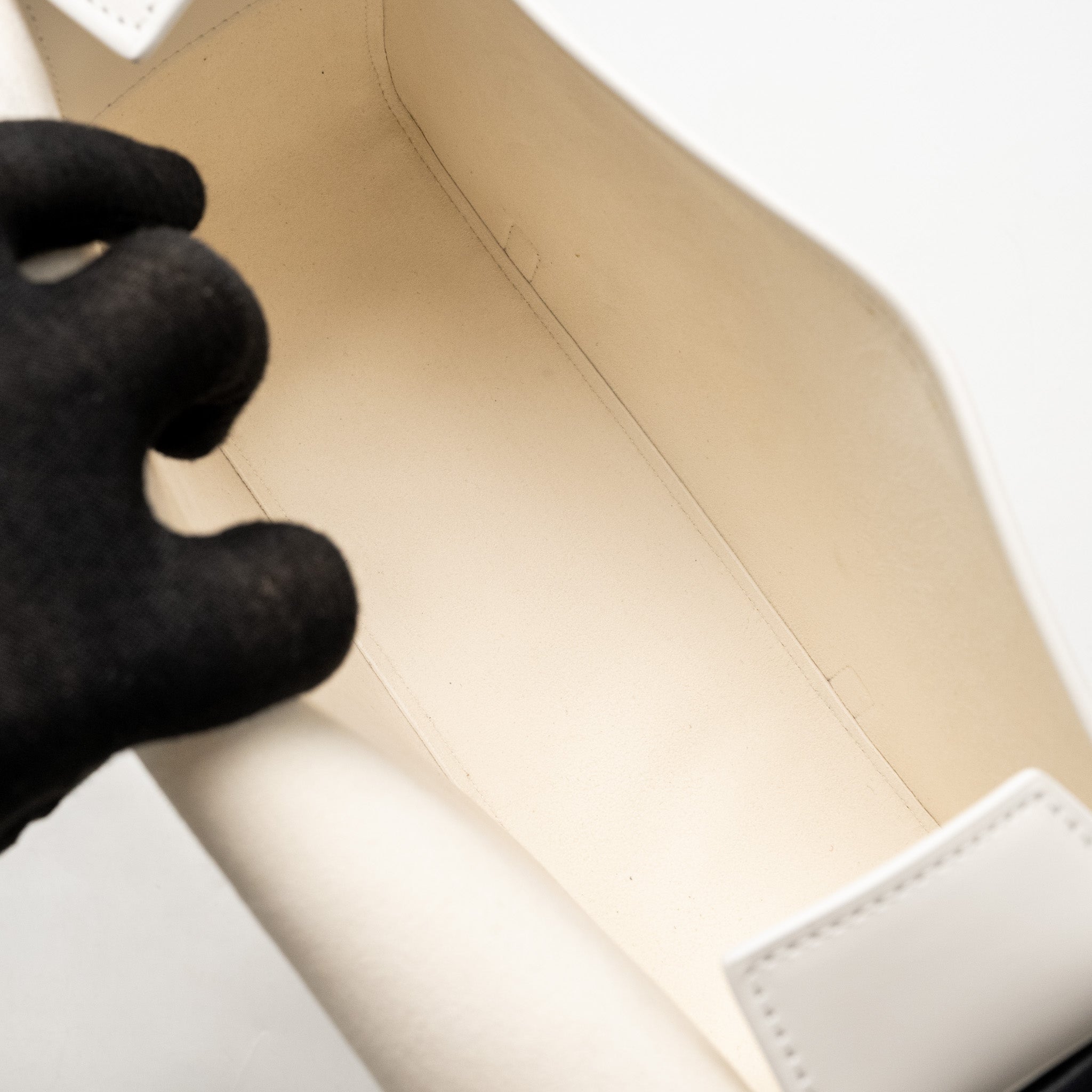 DIOR SMALL DIORCAMP BAG CALFSKIN WHITE LGHW