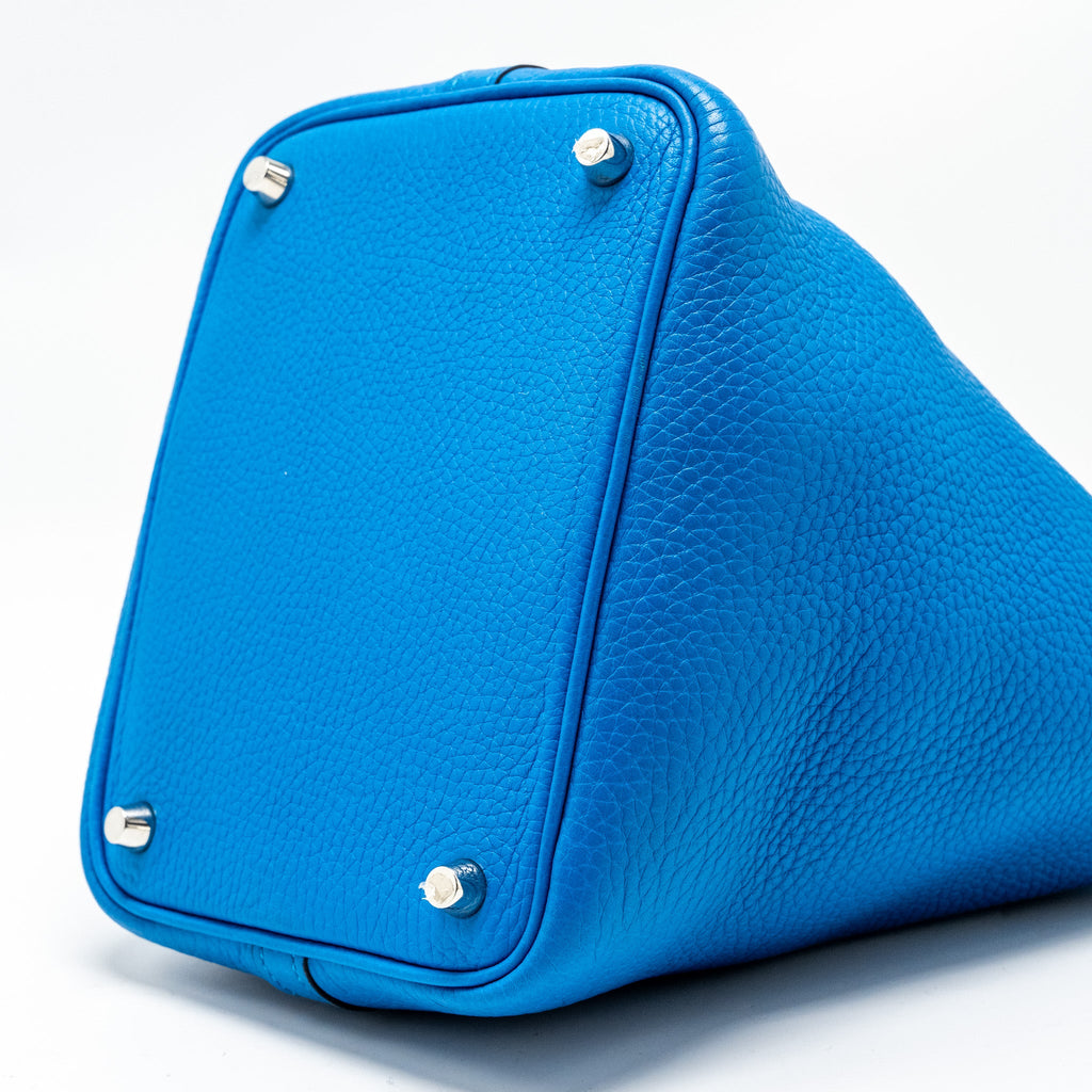HERMES PICOTIN 18 LOCK BAG CLEMENCE BLUE SHW