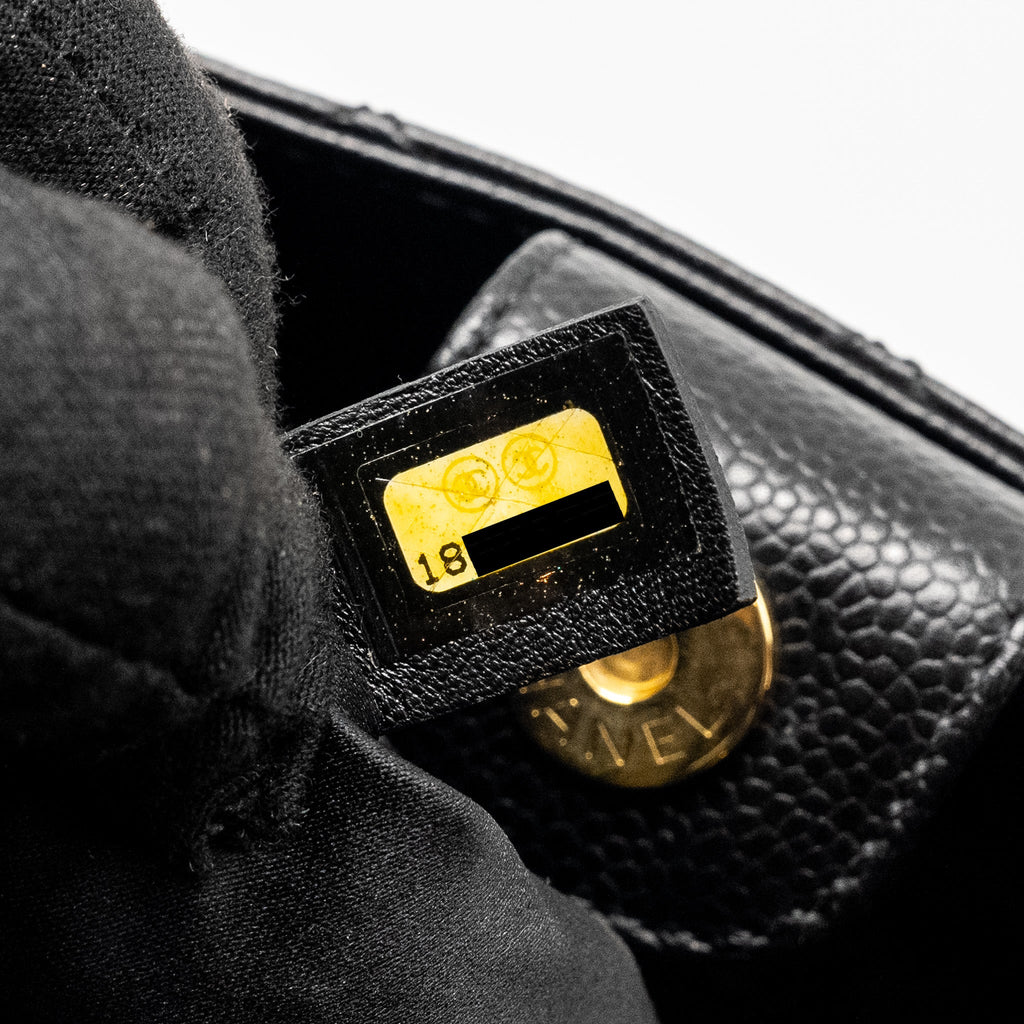 CHANEL PETIT SHOPPING TOTE BAG CAVIAR BLACK GHW