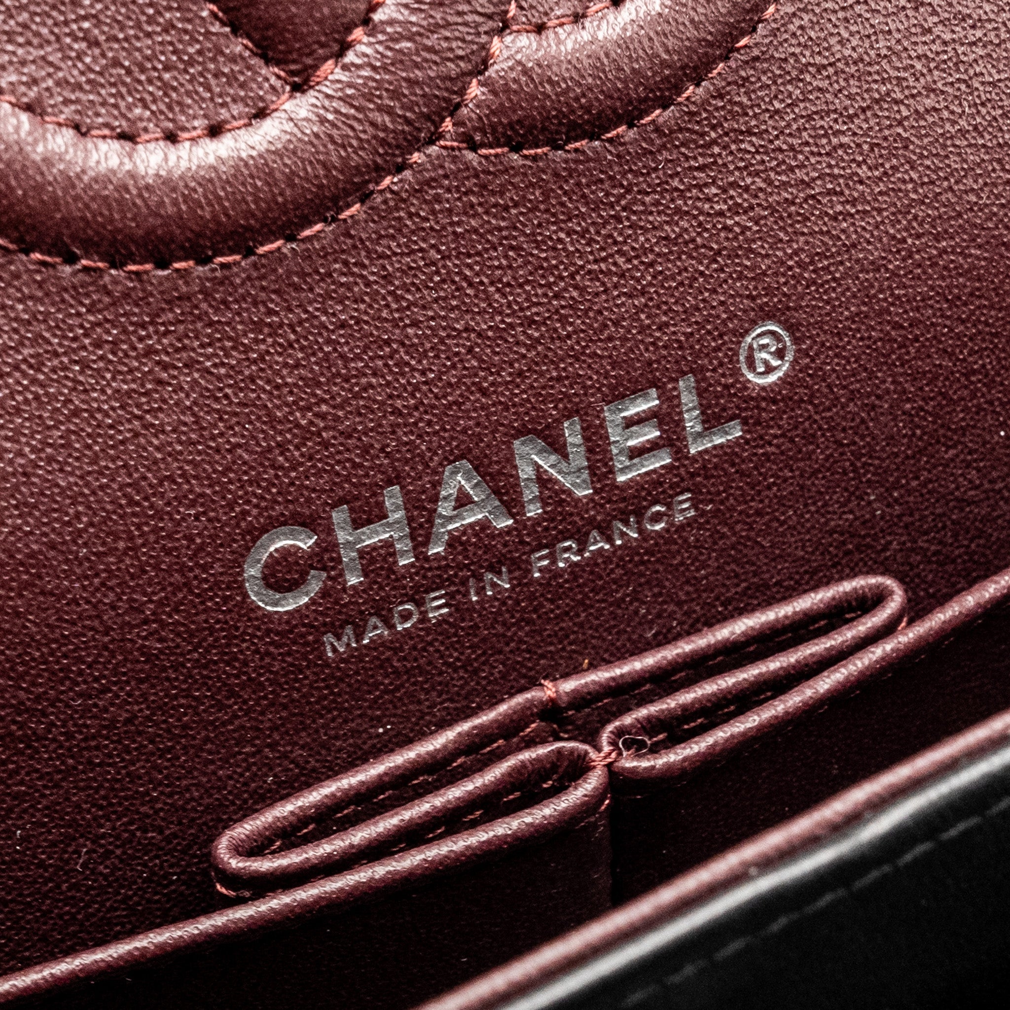 CHANEL SMALL CLASSIC DOUBLE FLAP BAG LAMBSKIN BLACK SHW (MICROCHIP)