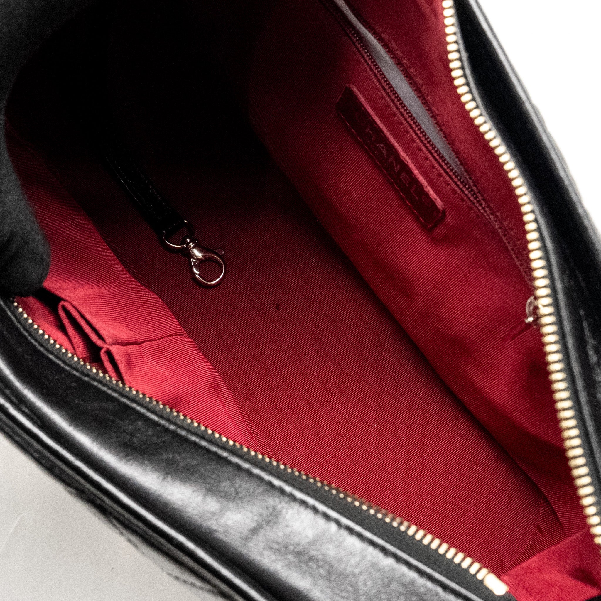 CHANEL GABRIELLE HOBO BAG CALFSKIN BLACK MULTICOLOUR HARDWARE